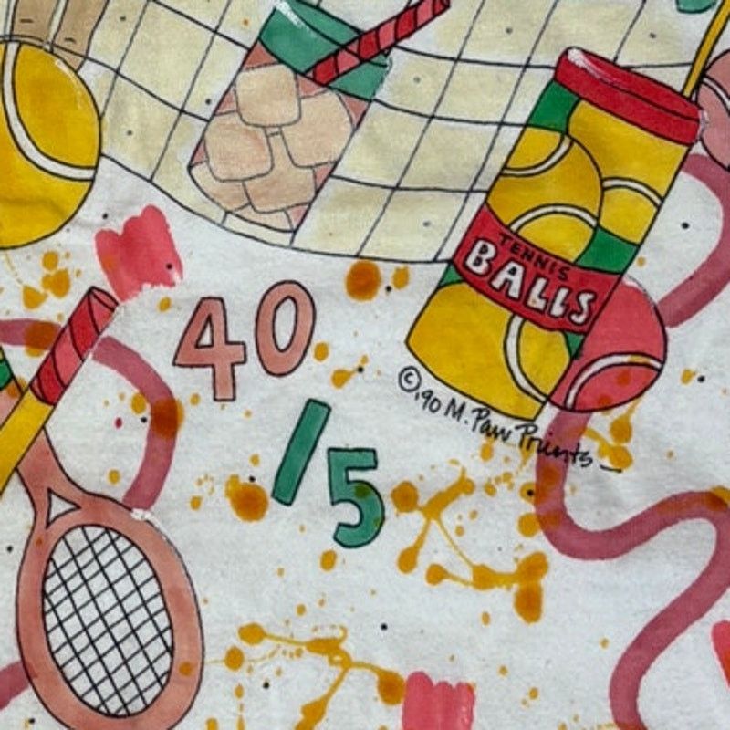 Vintage Vintage 90s Alore Paw Prints Tennis Game Match Shirt Large Size US L / EU 52-54 / 3 - 2 Thumbnail