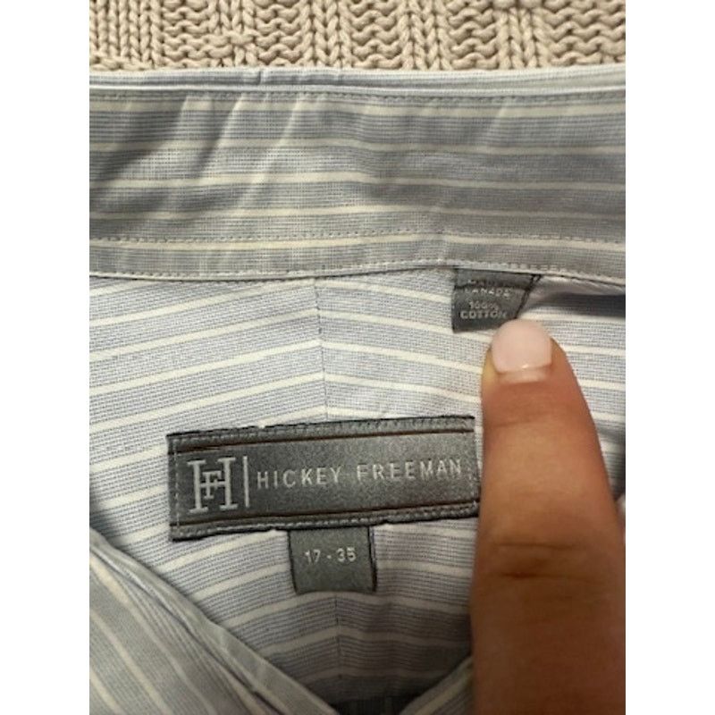 Hickey Freeman HIckey Freeman blue striped button down size 17 Size US XL / EU 56 / 4 - 5 Thumbnail
