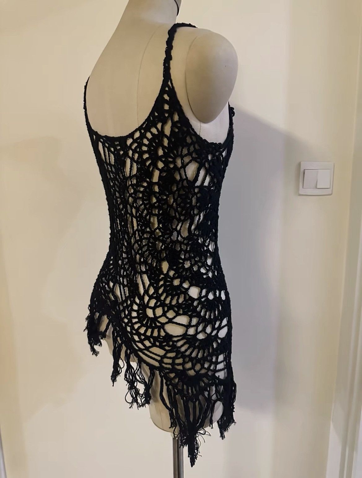 Yohji Yamamoto Y's Yohji Yamamoto - Cotton Crochet Fringe Camisole Top Size S / US 4 / IT 40 - 6 Thumbnail