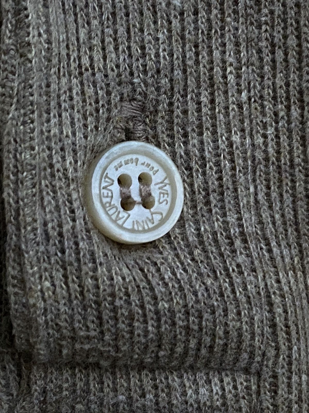 Yves Saint Laurent 90’s YSL Sweatshirt 1/4 Beige Vintage Sweater Quarter Zip Size US L / EU 52-54 / 3 - 6 Thumbnail