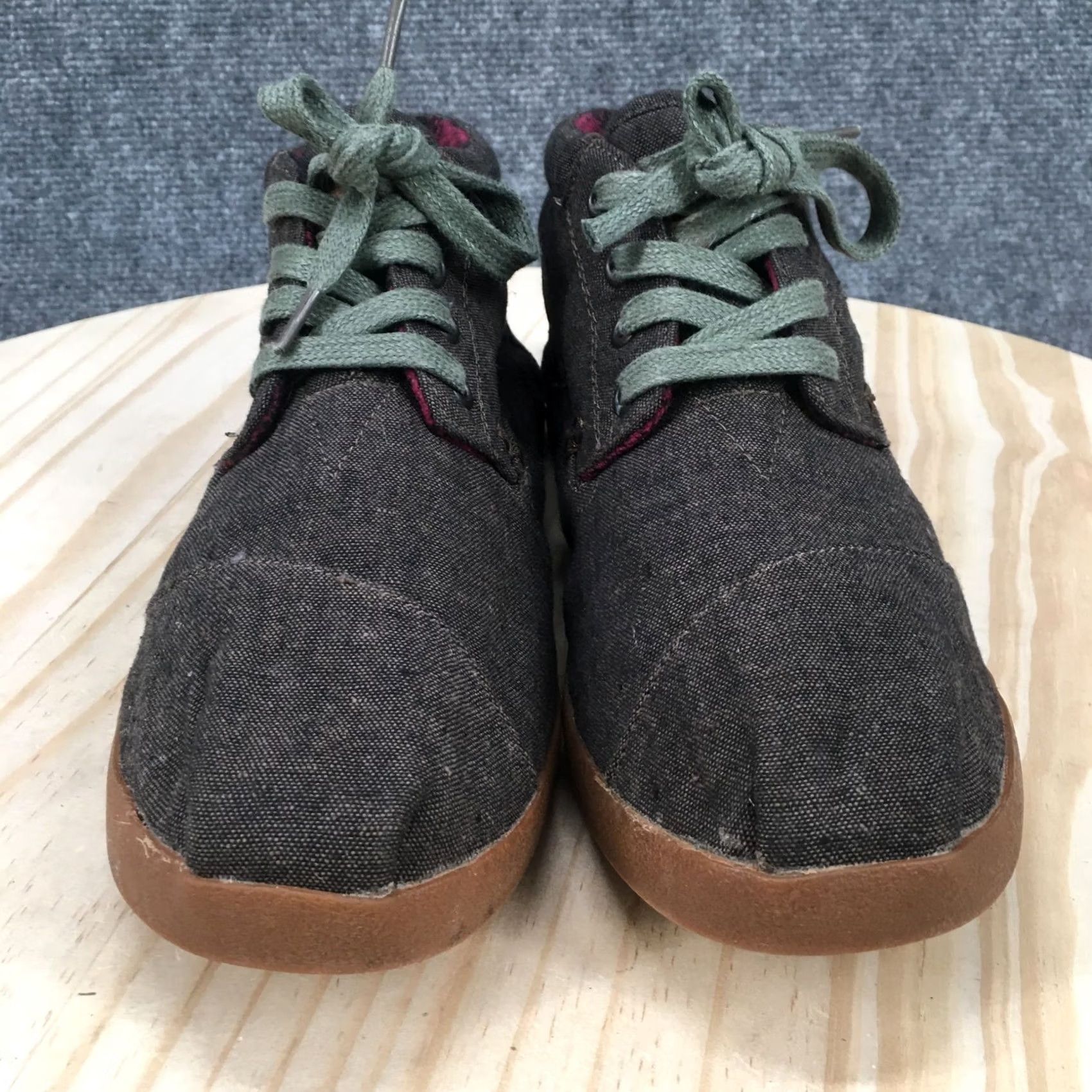 Toms TOMS Boots Womens 9.5 Chukka Gray Canvas Lace Up Comfort Casual Ankle Top Flats Shoes Boot Size L / US 10 / IT 46 - 7 Thumbnail