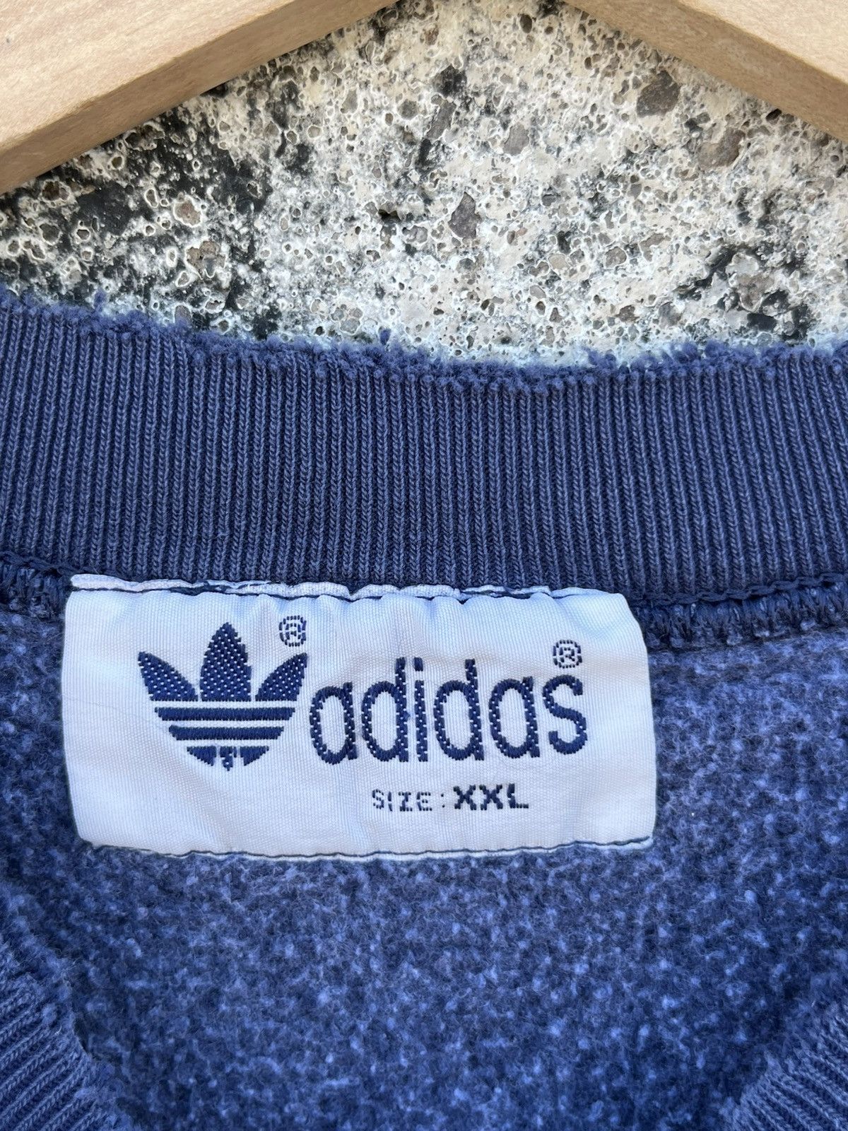 Adidas × Vintage Adidas vintage boxy fit heavy cotton distressed crewneck Size US XXL / EU 58 / 5 - 8 Thumbnail