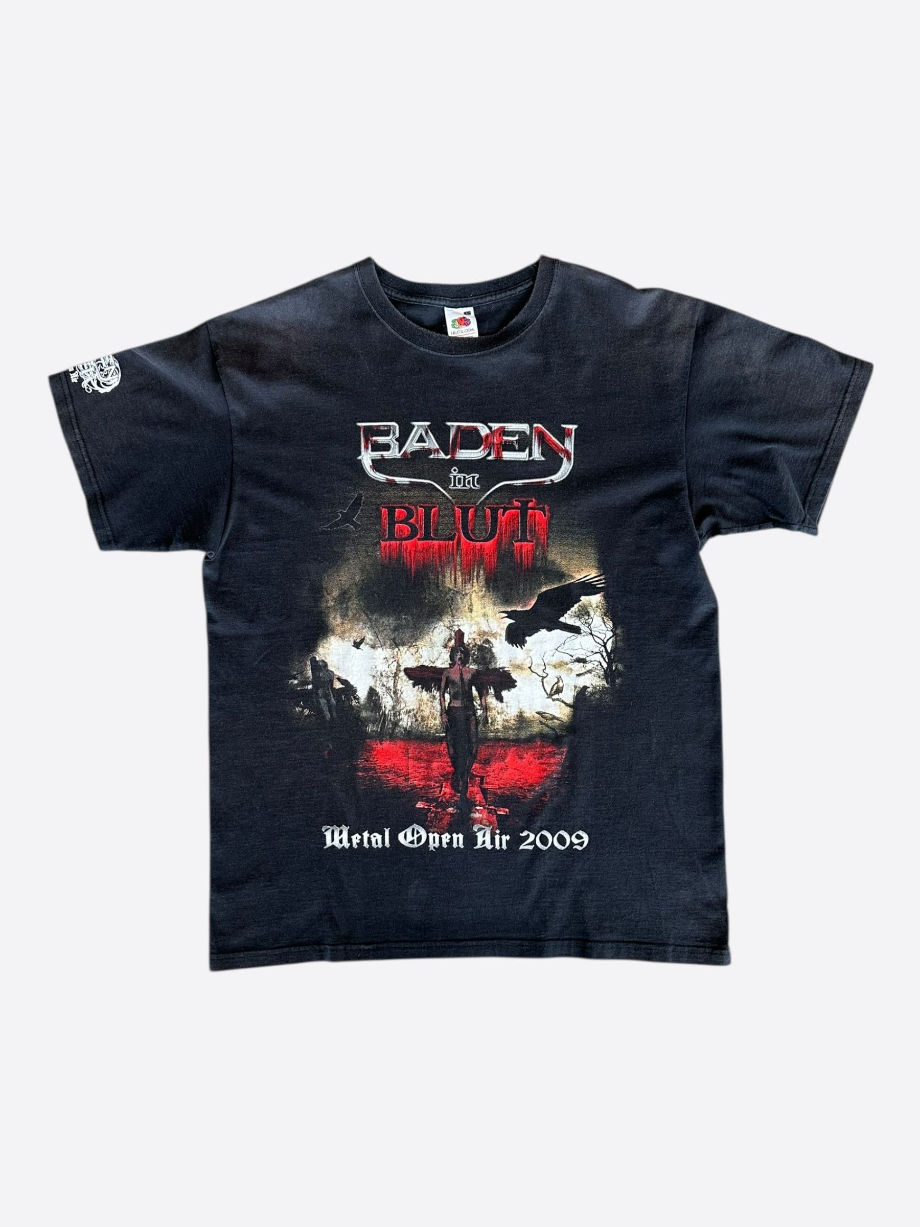 Vintage Vintage Black Baden In Blut Metal Open Air Concert T-Shirt Size US L / EU 52-54 / 3 - 1 Thumbnail