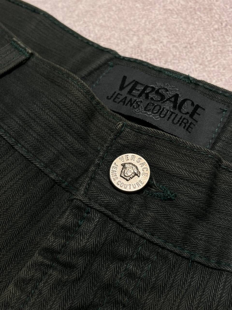 Versace × Vintage Vintage Versace Medusa Baggy Denim Jeans Y2K Flared 36 Size US 36 / EU 52 - 5 Thumbnail