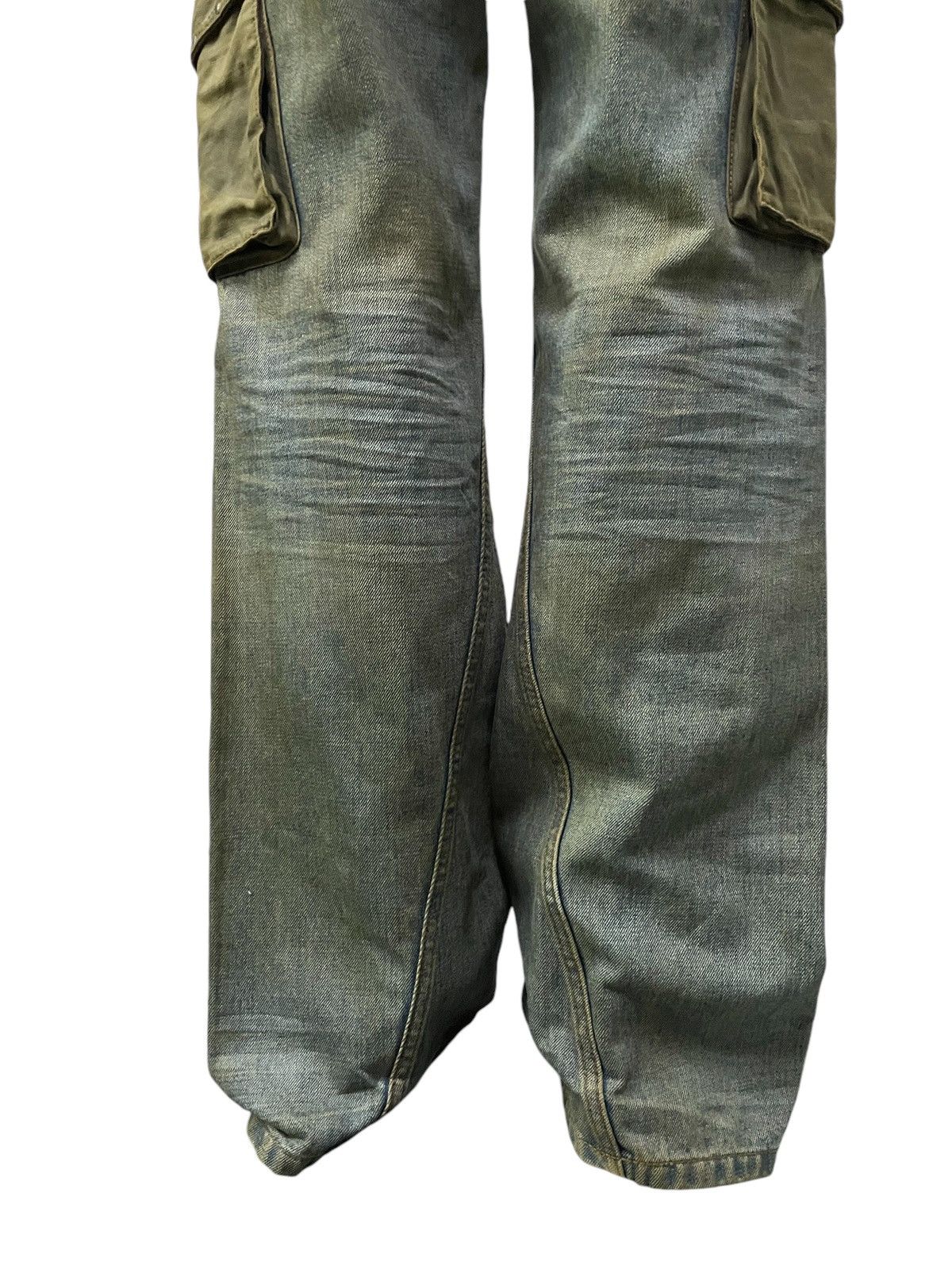 HIDEAWAYS × If Six Was Nine × In The Attic Hideaways Japan Muddy Dirty Double Waist Flared Cargo Jeans Size US 32 / EU 48 - 9 Thumbnail