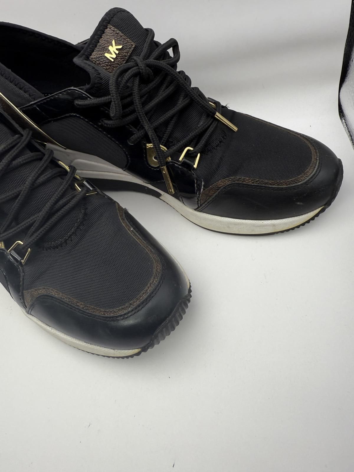Michael Kors Michael Kors Women's Black and Gold Wedge Sneakers 8.5 Size US 8.5 / IT 38.5 - 4 Thumbnail