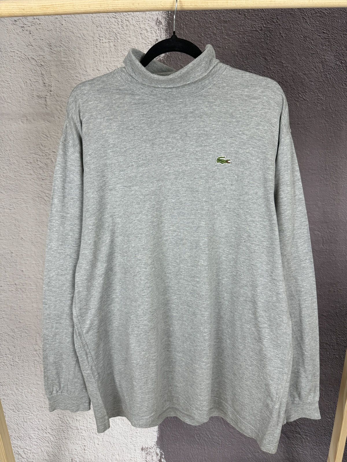 Lacoste × Vintage Chemise Lacoste vintage grey turtleneck long sleeve sweater Size US XL / EU 56 / 4 - 2 Thumbnail