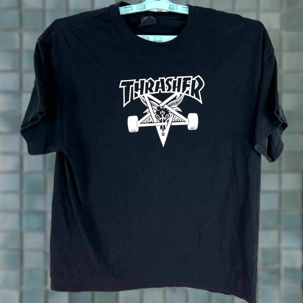 Thrasher Thrasher Short Sleeve Skate T Shirt Mens Size M Black Graphic 666 Print Size US M / EU 48-50 / 2 - 1 Thumbnail