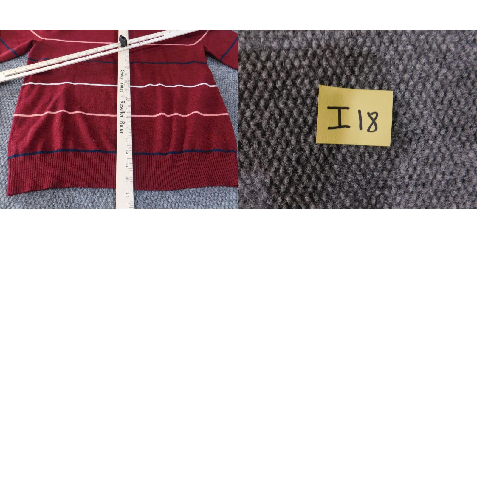 RVCA RVCA Mens Sweater Long Sleeve Crew Neck Red Knit Pullover Striped Cotton Logo Open-Knit Basic Regular Size S Mens Size US S / EU 44-46 / 1 - 9 Thumbnail