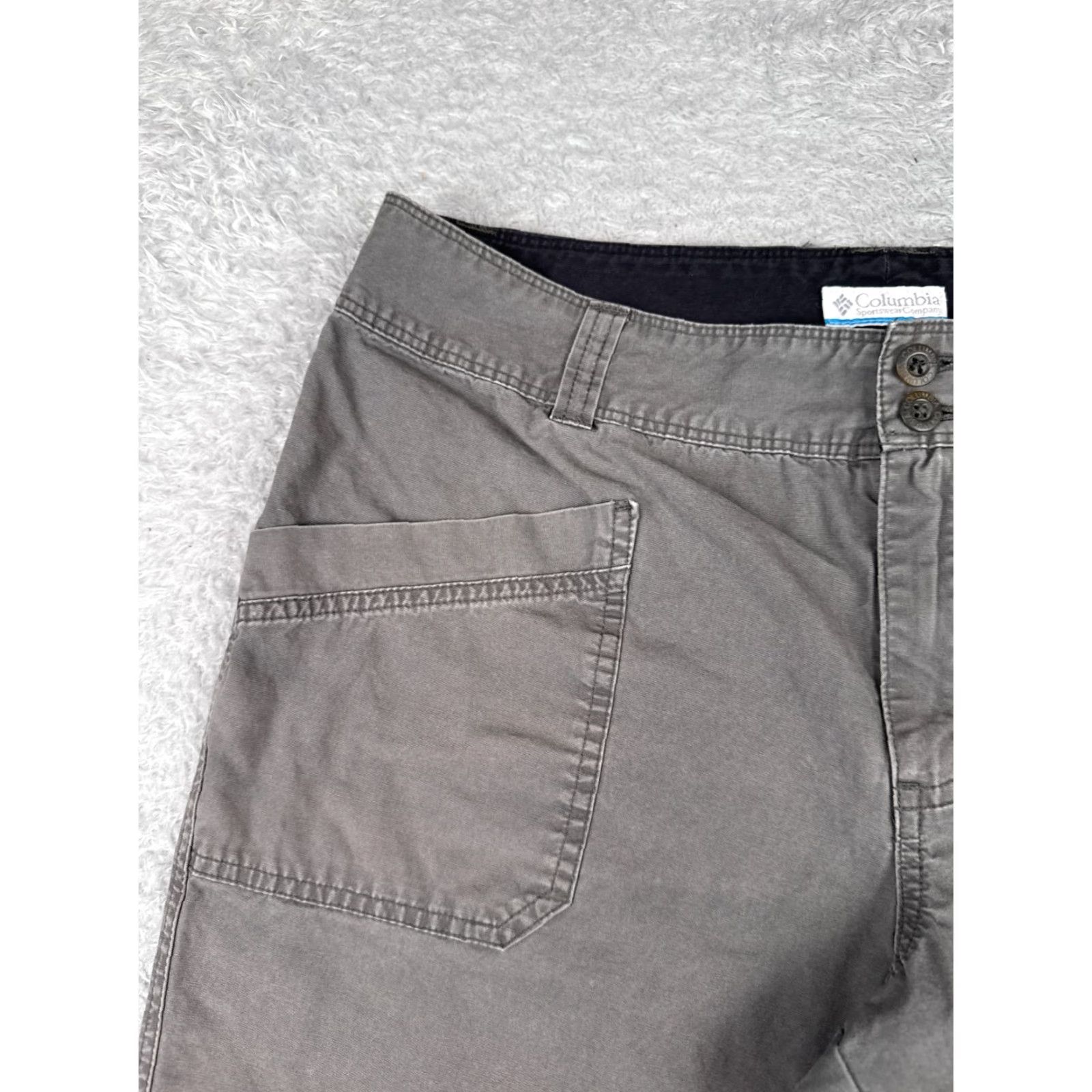 Vintage Columbia Women Shorts 8 Gray 100% Cotton Chino 11" Hiking Camping Casual Size 30" / US 8 / IT 44 - 4 Thumbnail