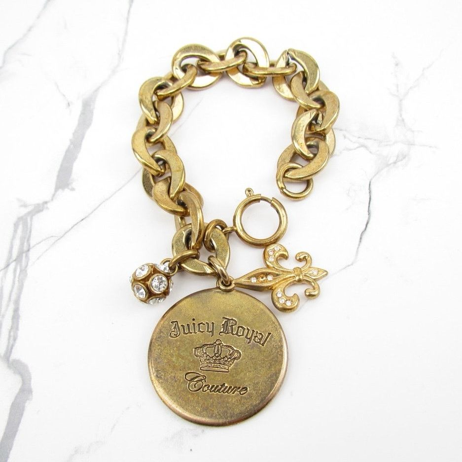 Juicy Couture Vintage Juicy Couture Round Medal & Charms Bracelet Size ONE SIZE - 2 Thumbnail