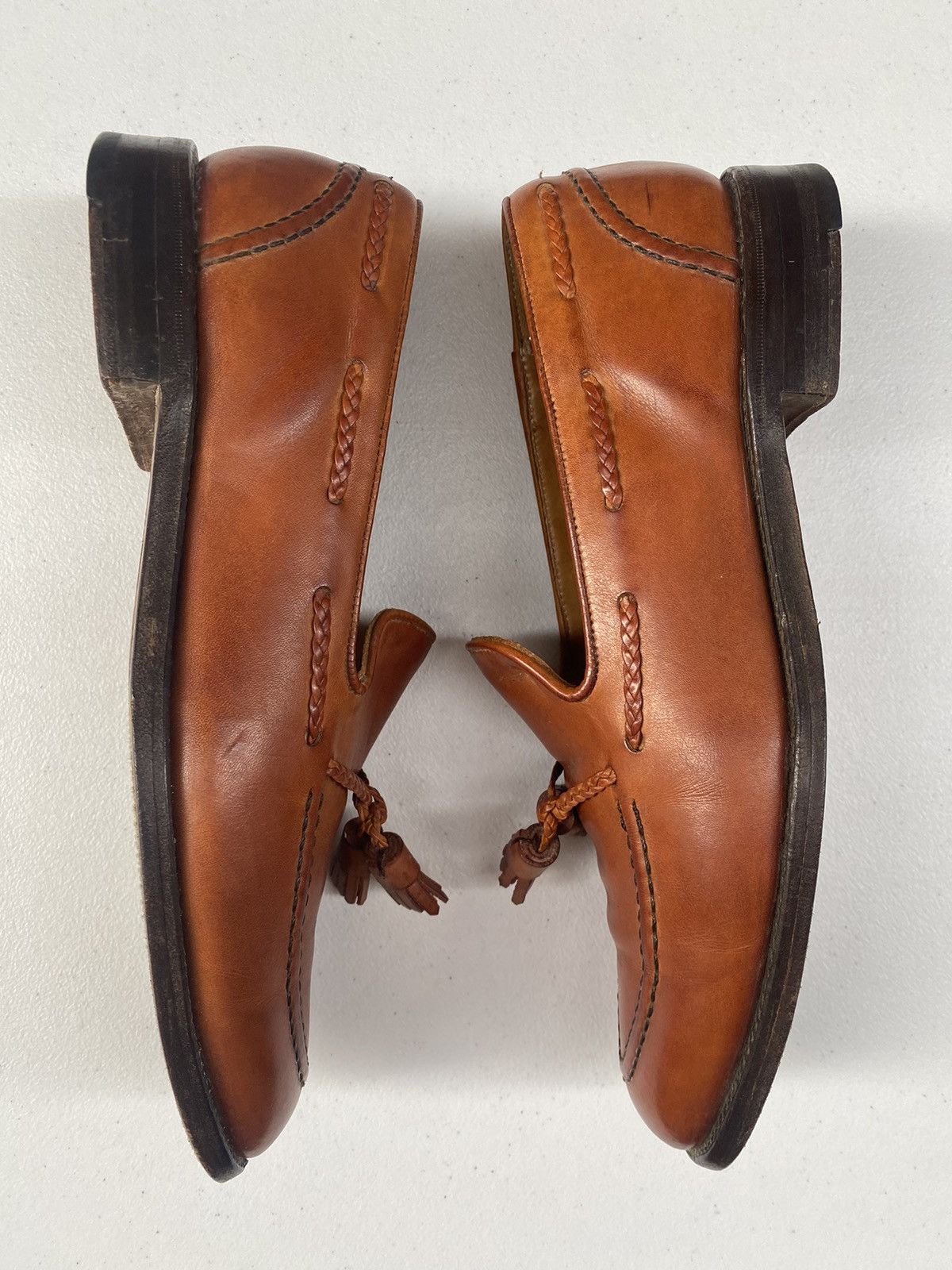 Cheaney Cheaney 🇮🇹 brown braided leather tassel loafer bench made UK Size US 9 / EU 42 - 5 Thumbnail