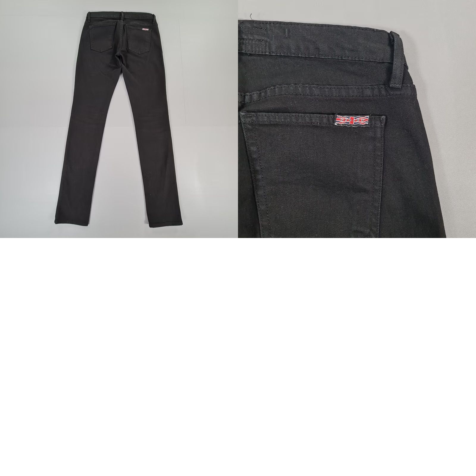 Hudson Hudson Womens Jeans Black W26 L32 Skinny Fit Low Rise Stretch Denim USA Jeans, 5-Pocket, Zip Fly, Slim, Regular Size 26" / US 2 / IT 38 - 8 Thumbnail