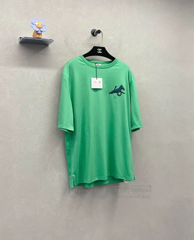 Hermes Hermes Short Sleeve T-Shirt, Flesh Green Size US M / EU 48-50 / 2 - 3 Thumbnail