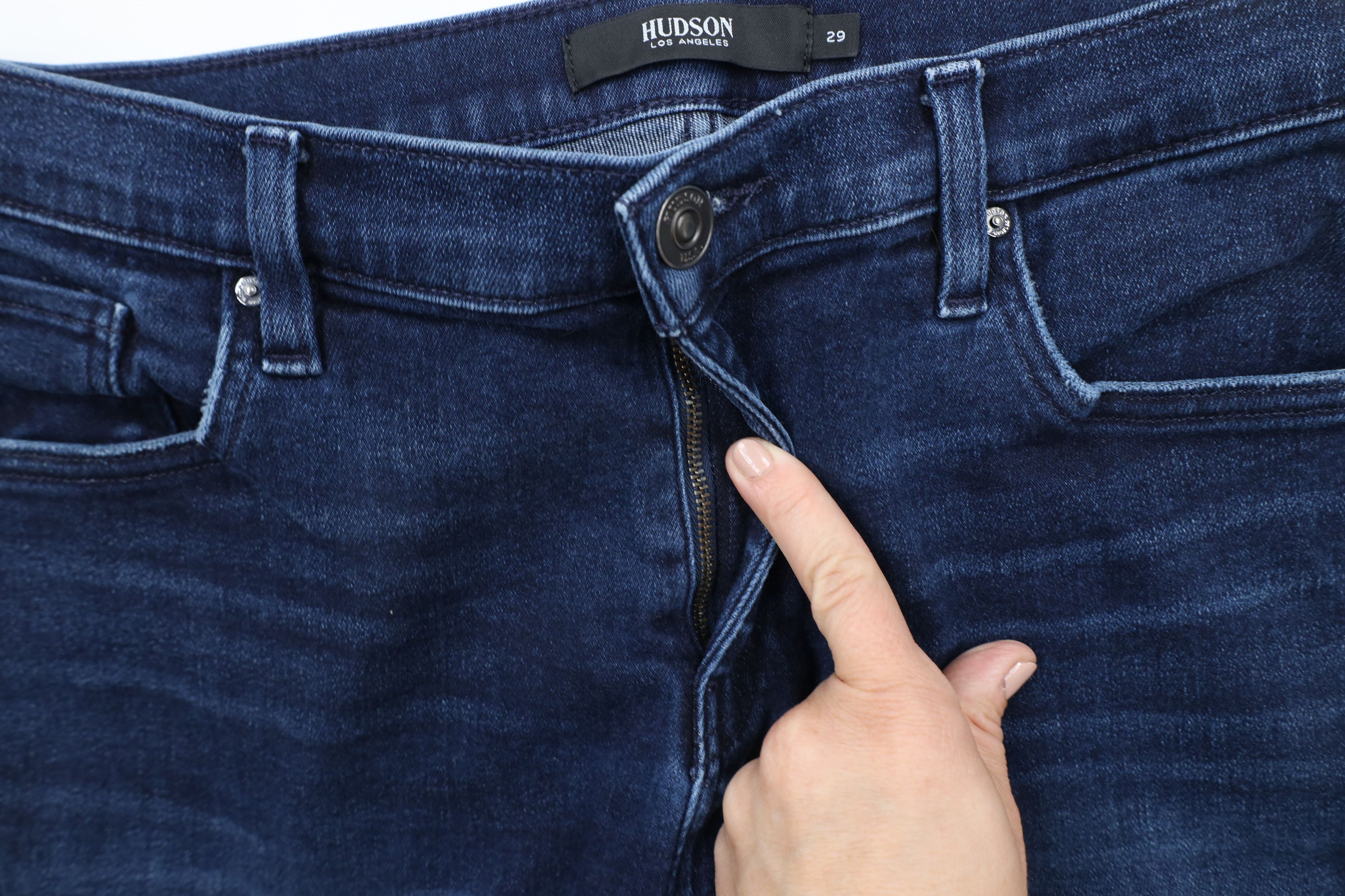 Vintage Hudson Jeans Boyfriend Stretch Denim Jeans Dark Wash Blue Size 29" - 5 Thumbnail