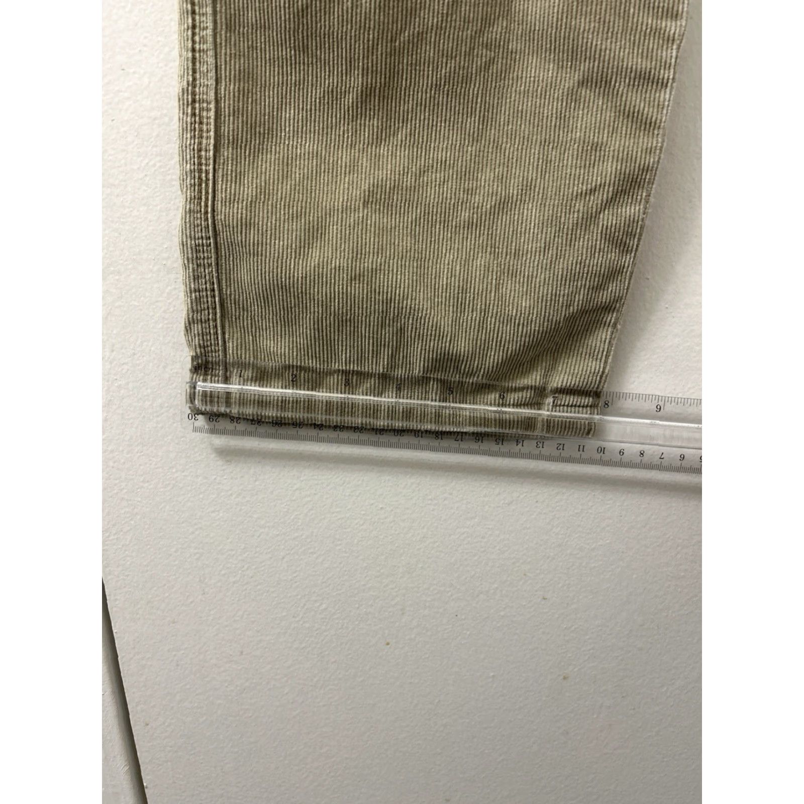 Eddie Bauer VINTAGE Eddie Bauer Pants Mens 30x28 Corduroy Tan Straight Leg 100% Cotton YKK Button Zip Front 5-Pocket Design Leather Patch Size US 30 / EU 46 - 6 Thumbnail