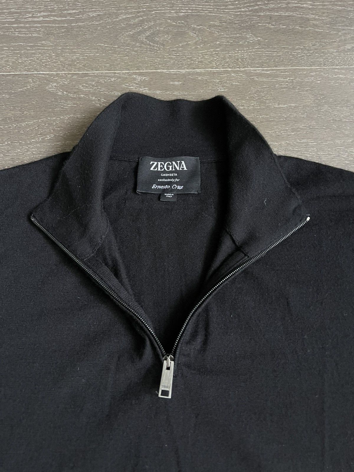 Ermenegildo Zegna Cashmere Silk 1/4 Zip Pullover Sweater Size US XL / EU 56 / 4 - 2 Thumbnail