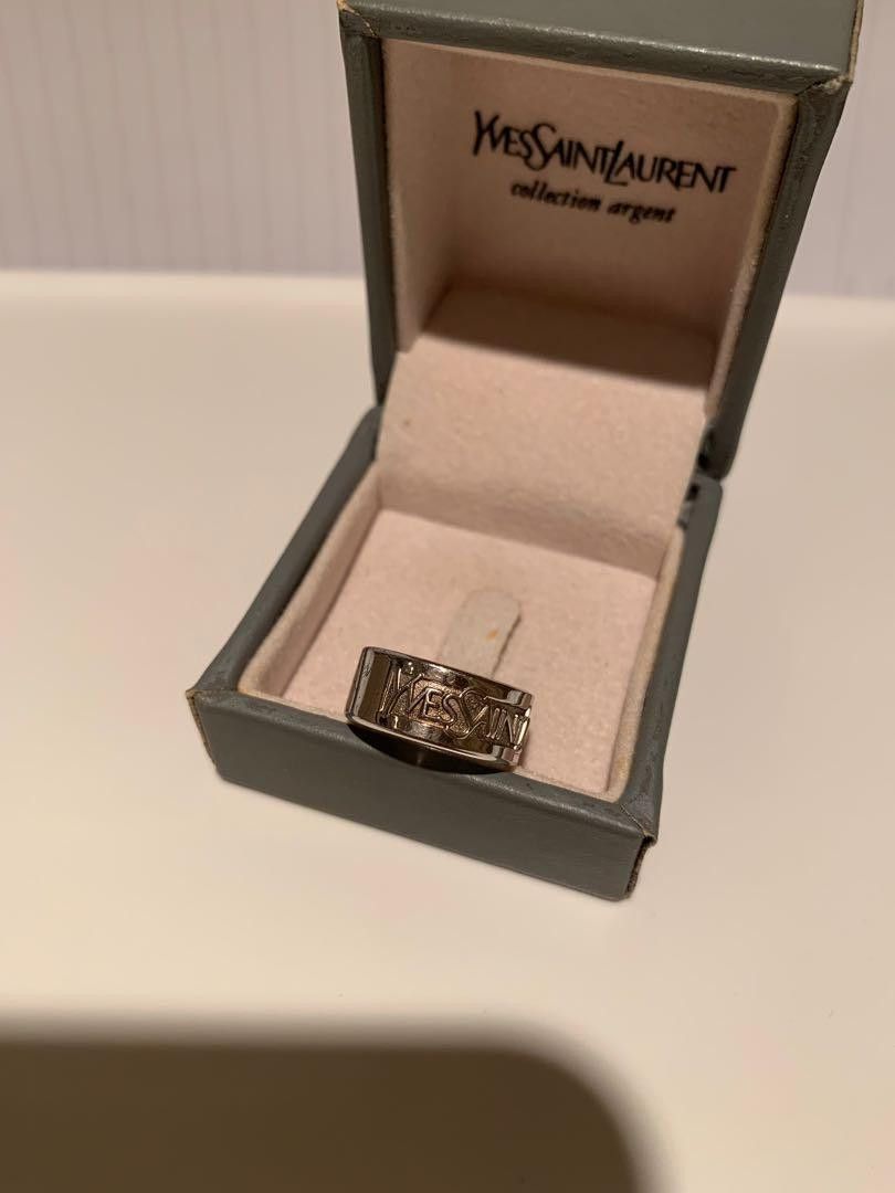 Yves Saint Laurent YSL Yves Saint Laurent logoprint ring Size ONE SIZE - 3 Thumbnail