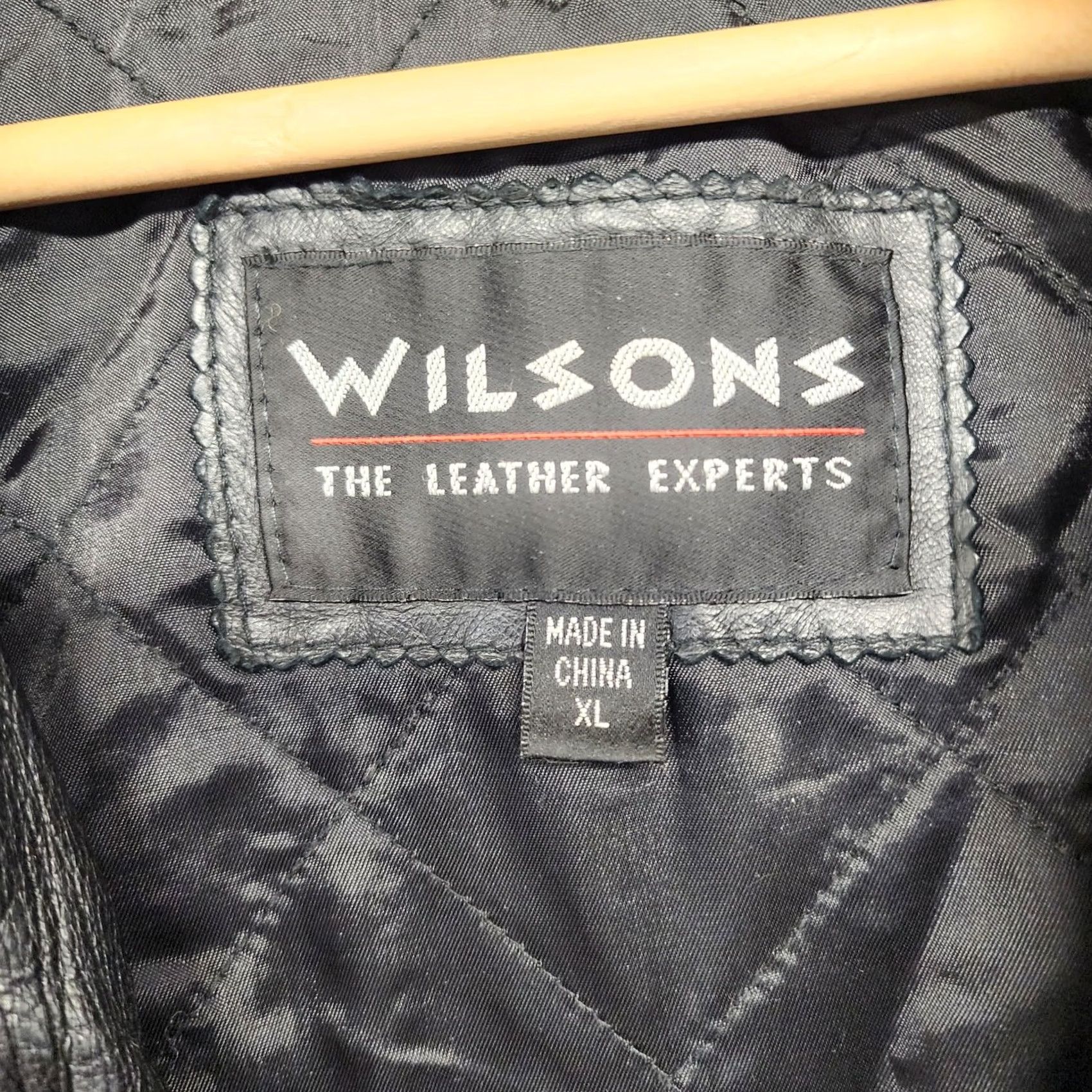 Vintage VINTAGE Wilsons Leather Coat Mens XL Black Distressed Pockets Winter Quilted Lining Overcoat Zip Mens Size US XL / EU 56 / 4 - 4 Thumbnail