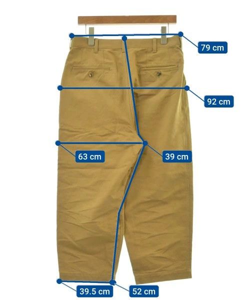 Comme des Garcons Homme Chino Pants Zipper Plain Cotton Lined 2 Tuck Beige Size US 31 - 3 Thumbnail