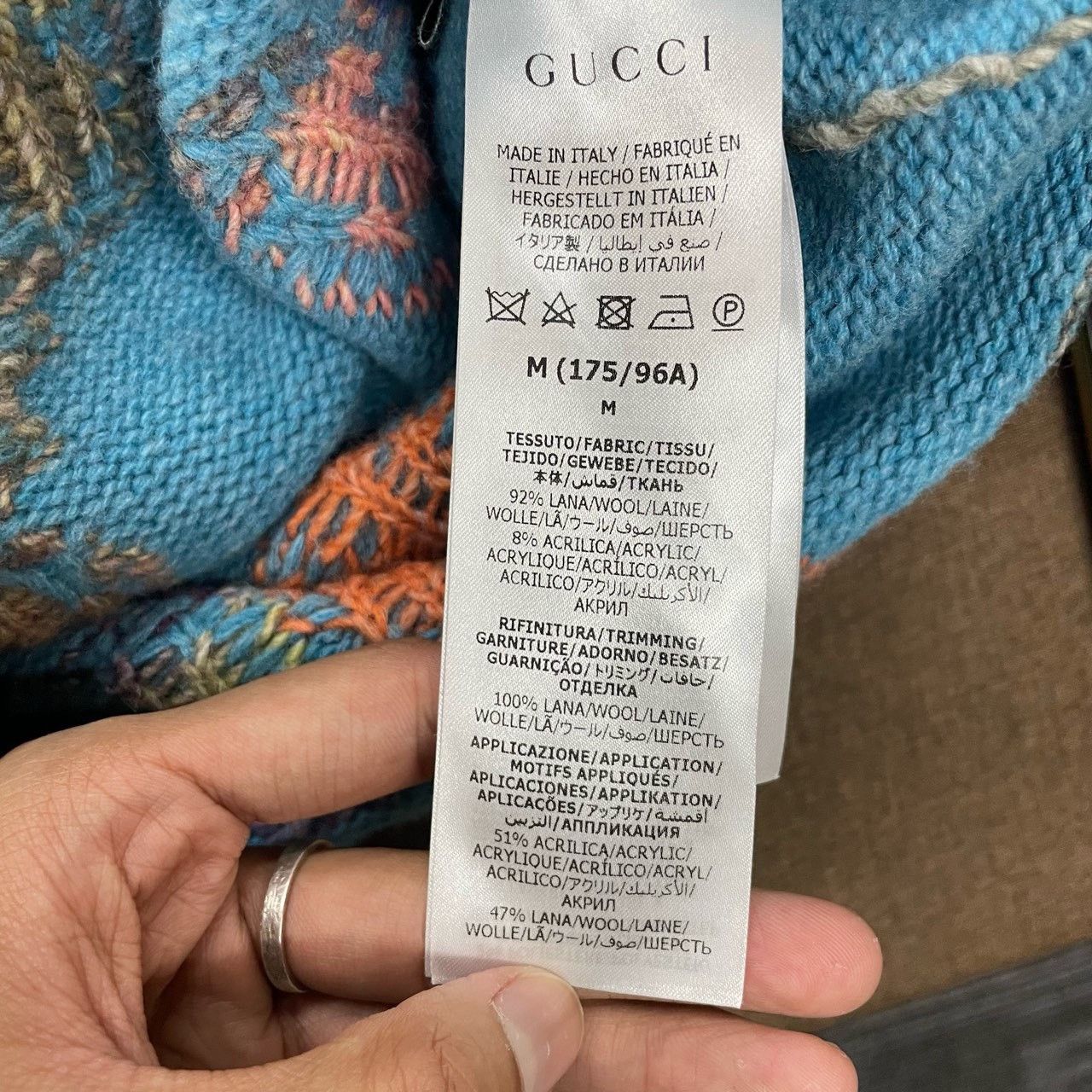 Gucci Gucci Blue full-print large logo sweater 2501-Nextarrow Size US M / EU 48-50 / 2 - 6 Thumbnail