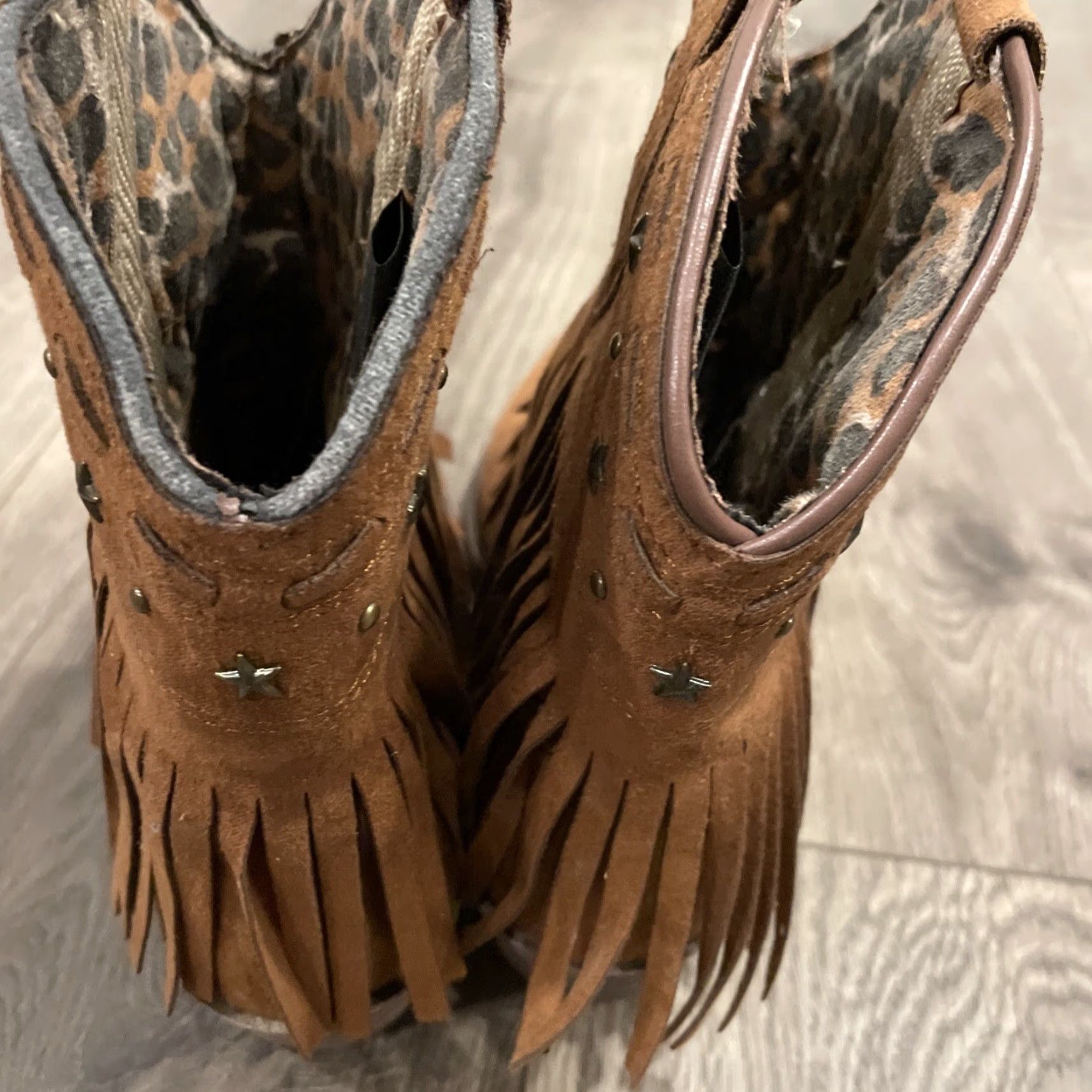 Vintage DINGO Western Boots Womens Studded Brown Size 8 Snip Toe Leather DI7441 Size US 8 / IT 38 - 4 Thumbnail