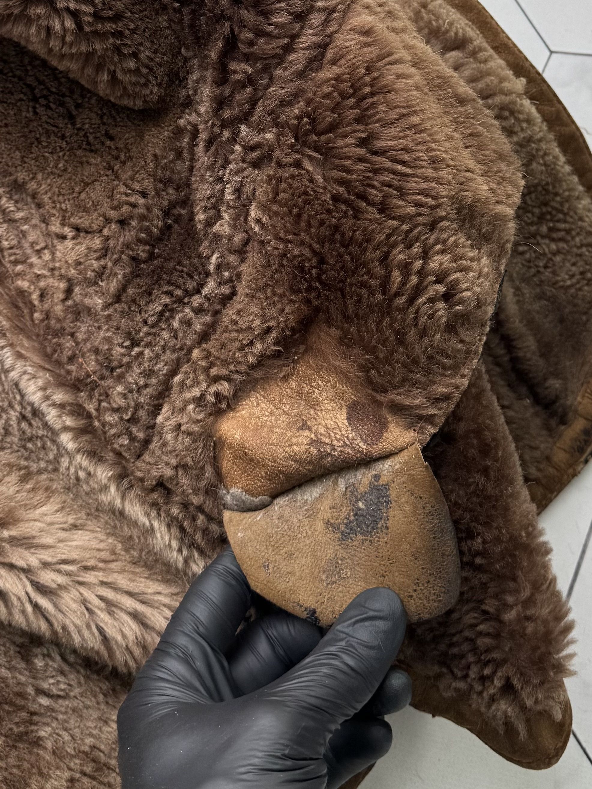 Vintage Vintage Real Sheepskin Coat Hooded Leather Winter Outerwear Size L / US 10 / IT 46 - 19 Thumbnail