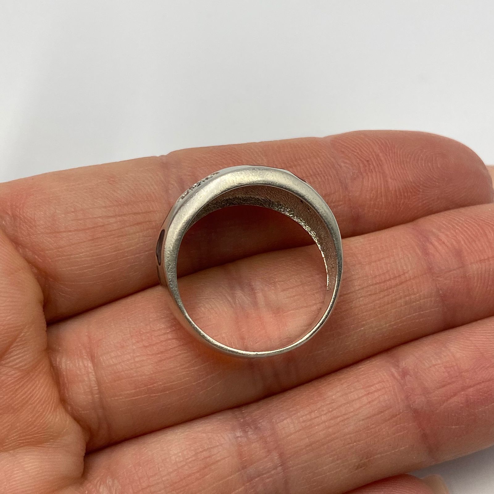 Sterling Silver Vintage 925 Sterling Silver Enamel Ring Size 8.5 us Size ONE SIZE - 3 Thumbnail