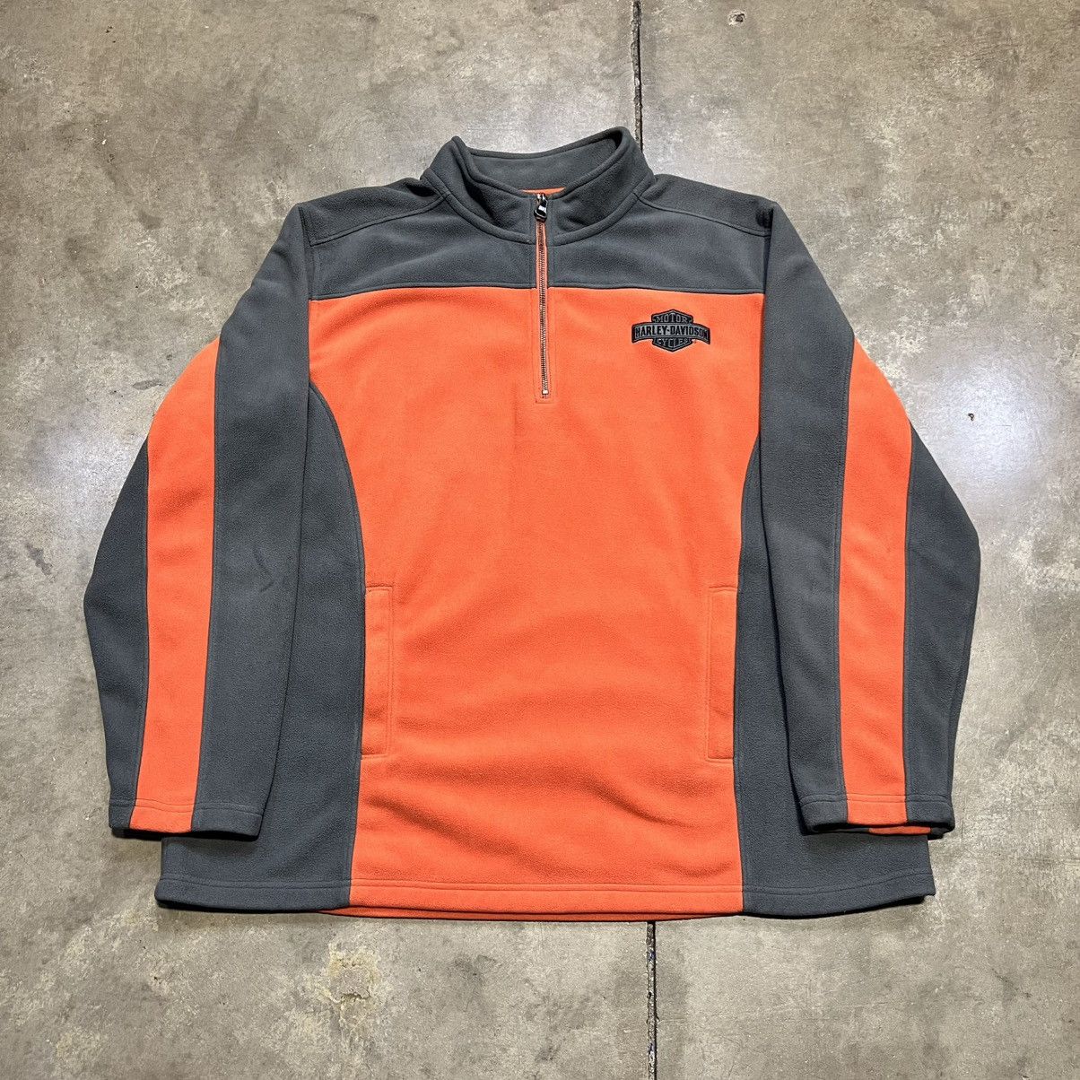 Harley Davidson Harley Davidson Fleece Half Zip Jacket Sweatshirt Logo Size US XXL / EU 58 / 5 - 1 Thumbnail