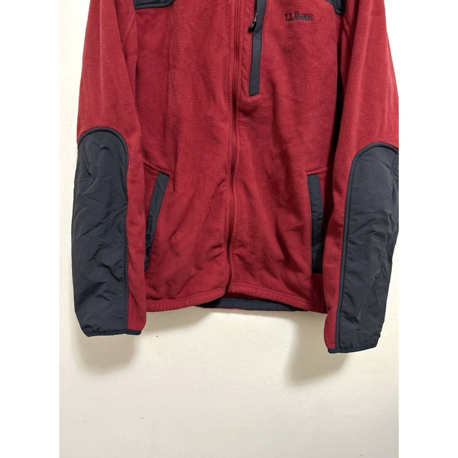 Vintage L.L. Bean Fleece Polartec Jacket Mens Large Full Zip Outdoor Hiking Red Gray Jacket Size US L / EU 52-54 / 3 - 3 Thumbnail
