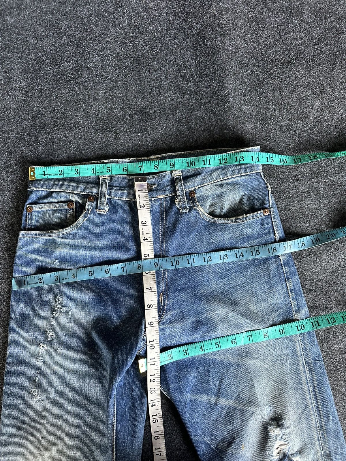 Big John Rare Vintage Big John USA Flare Distressed Denim W28 D130 Size US 28 / EU 44 - 16 Thumbnail