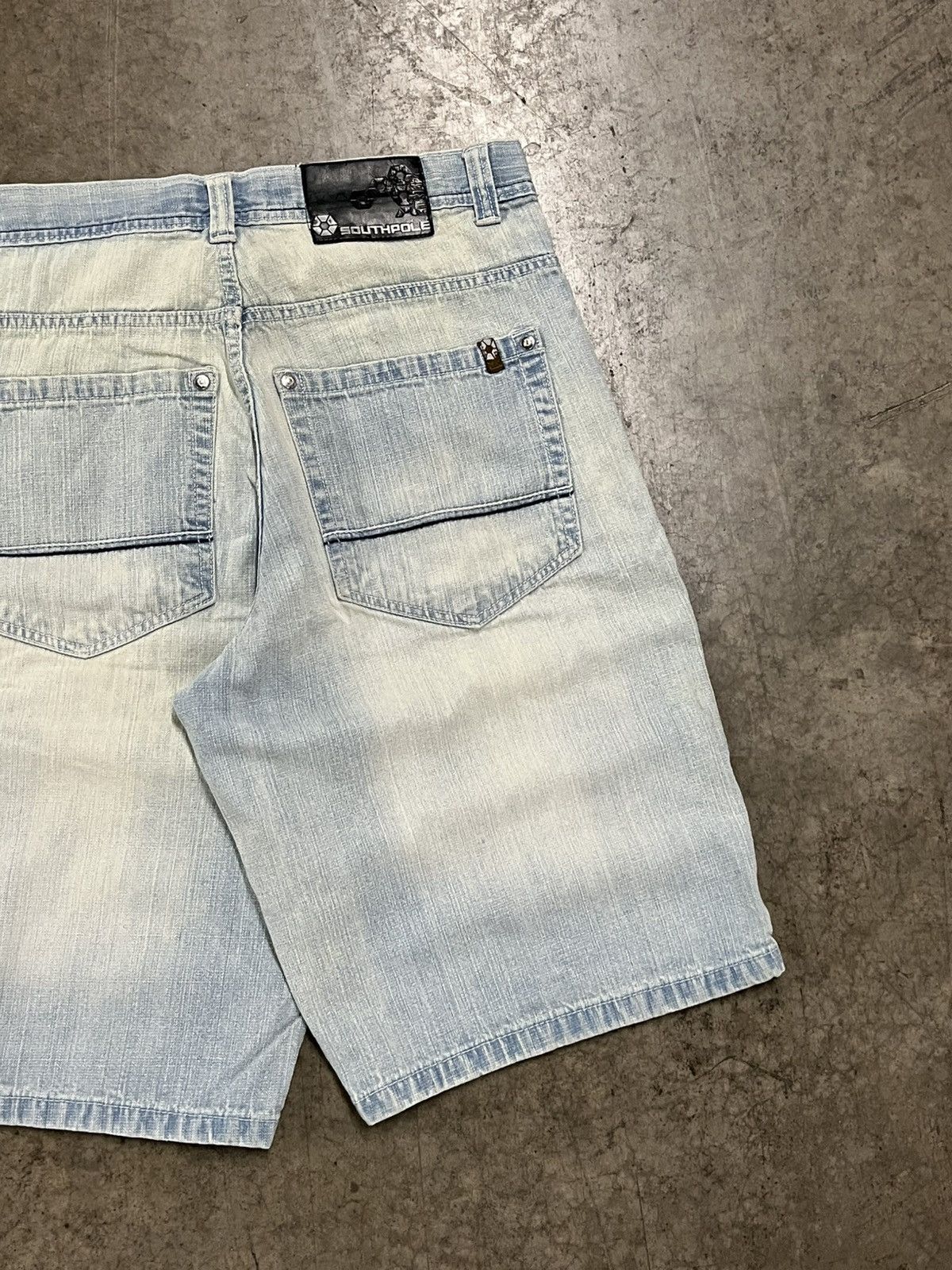 Southpole × Vintage Southpole y2k baggy jorts faded denim skater streetwear hype Size US 32 / EU 48 - 4 Thumbnail