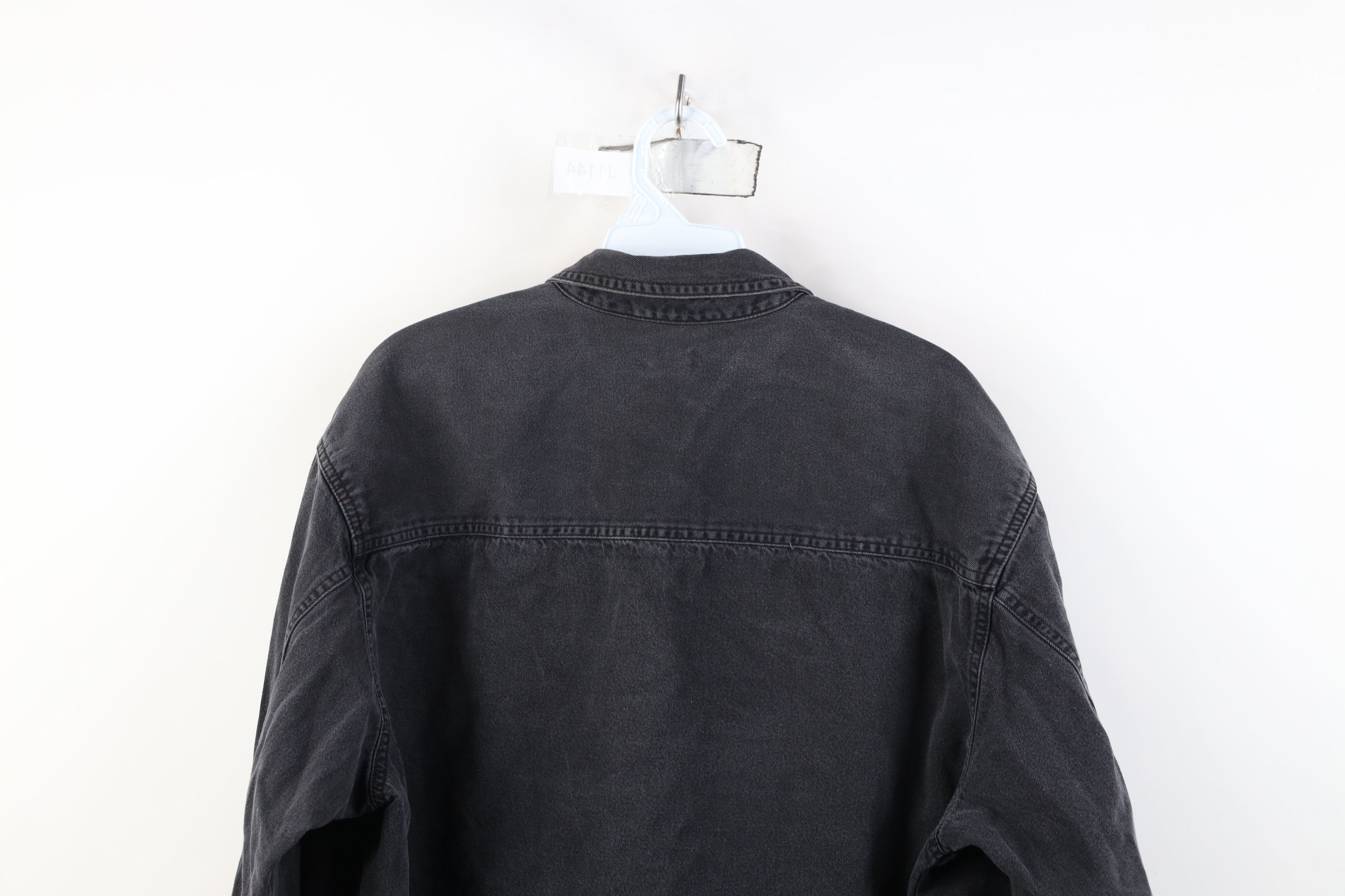 Levi's Vintage Y2K 2003 Levis Denim Jean Collared Buton Shirt Black Size US M / EU 48-50 / 2 - 16 Thumbnail