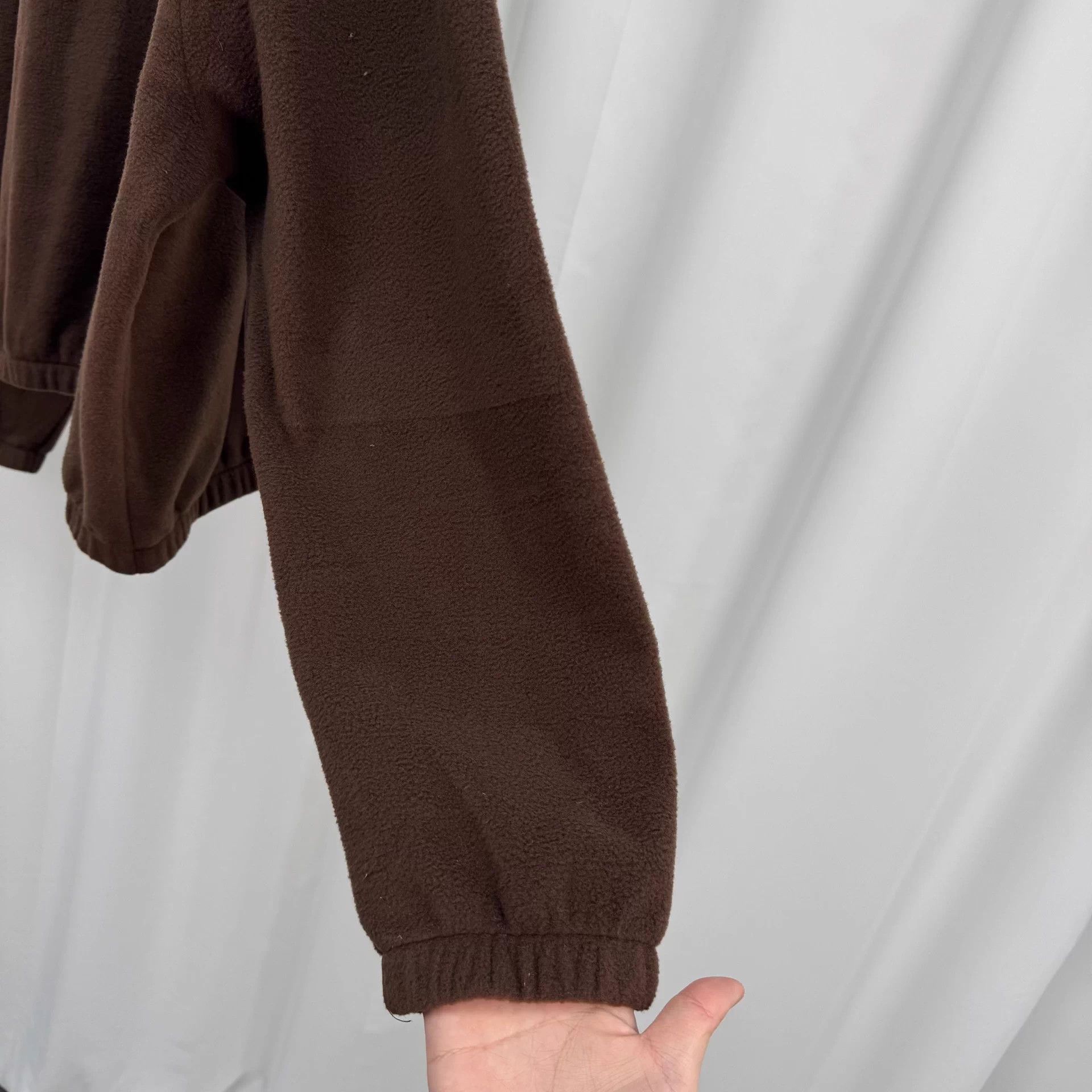 Deadly Doll Deadly Doll Brown Embroidered Fleece Half-Zip Hoodie M New Size US M / EU 48-50 / 2 - 4 Thumbnail