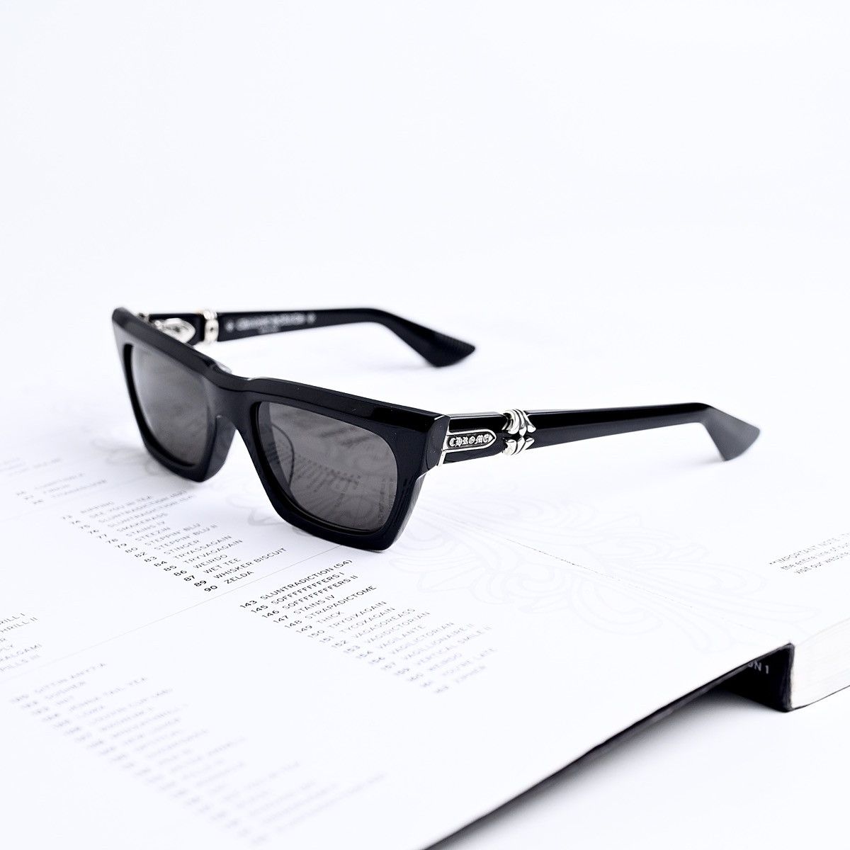 Chrome Hearts CHROME HEARTS CLITERALLY BLACK/SHINY SILVER SUNGLASSES Size ONE SIZE - 1 Thumbnail