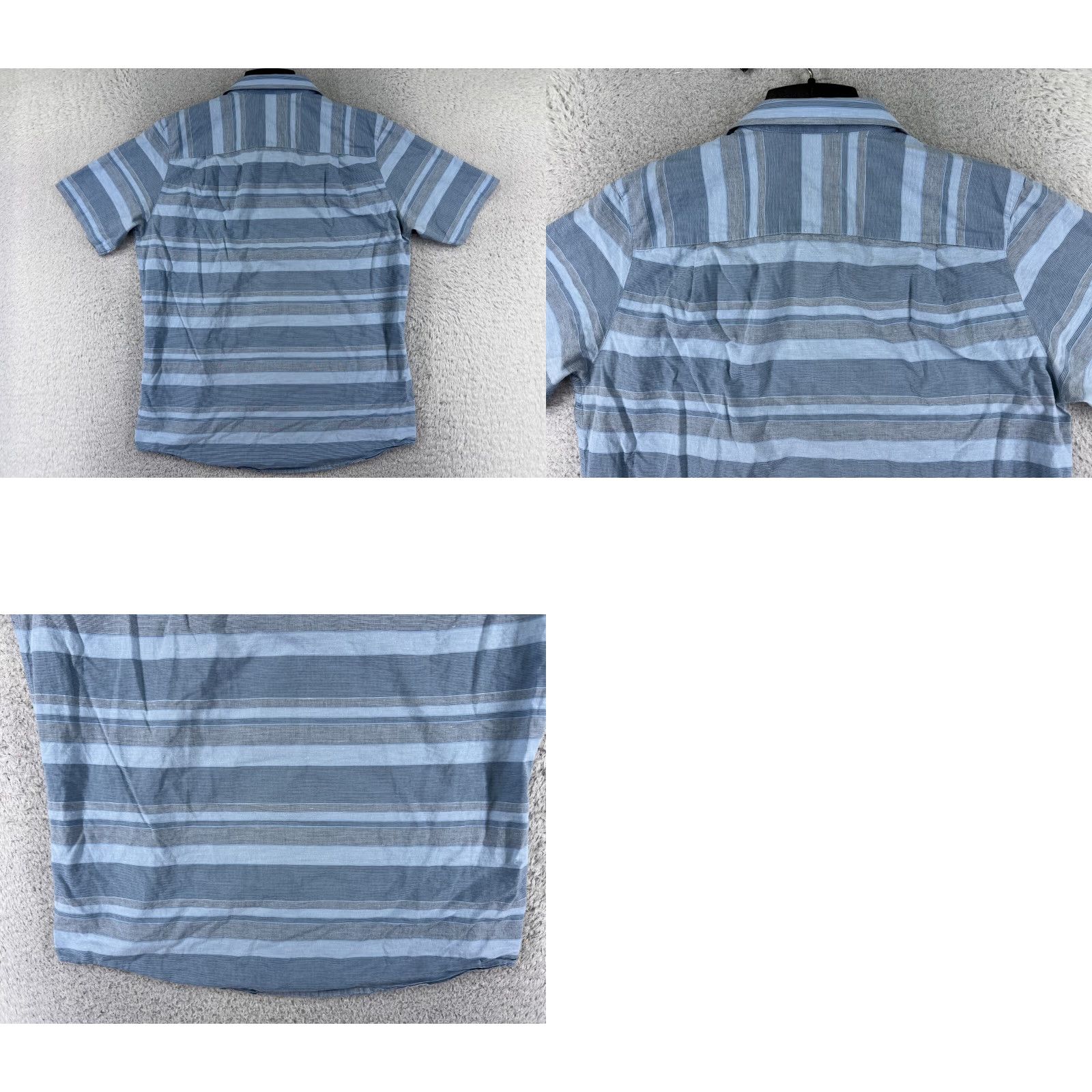 TravisMathew Travis Mathew Shirt Adult Large Blue Stripe Button Up Pocket Golf Outdoorsmen Size US L / EU 52-54 / 3 - 9 Thumbnail