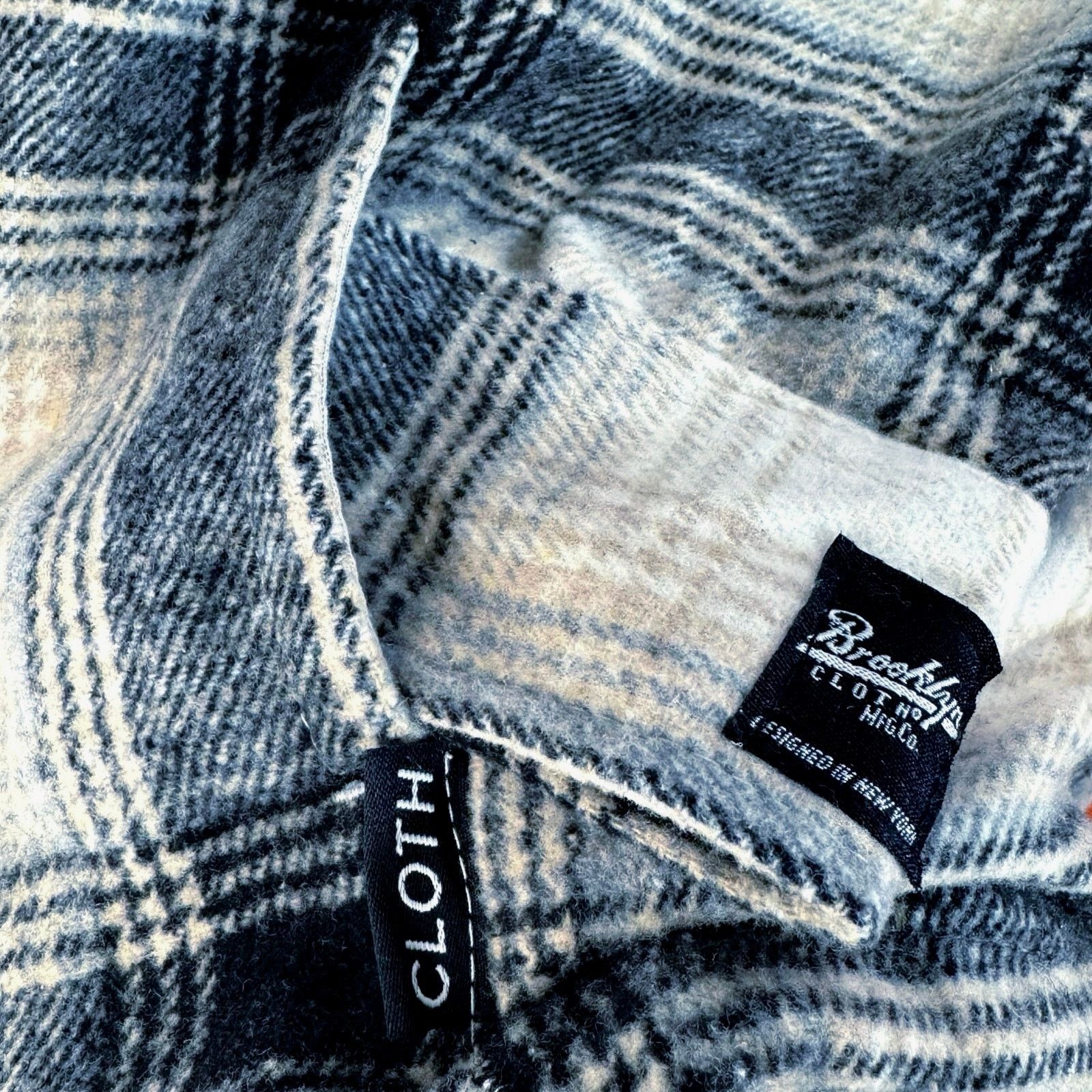 Brooklyn Cloth •NWT• Brooklyn Cloth Plaid Shacket Cream Button up • Small Size US S / EU 44-46 / 1 - 7 Thumbnail