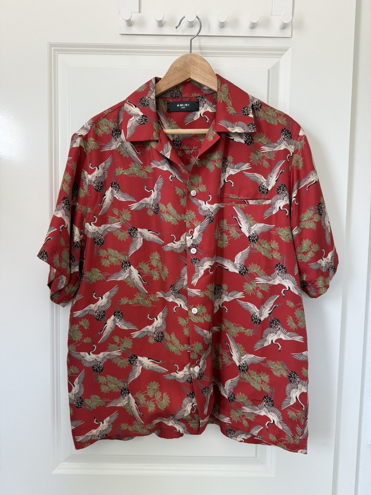 Amiri Amiri Crane Silk Button Up Shirt Size US M / EU 48-50 / 2 - 1 Thumbnail