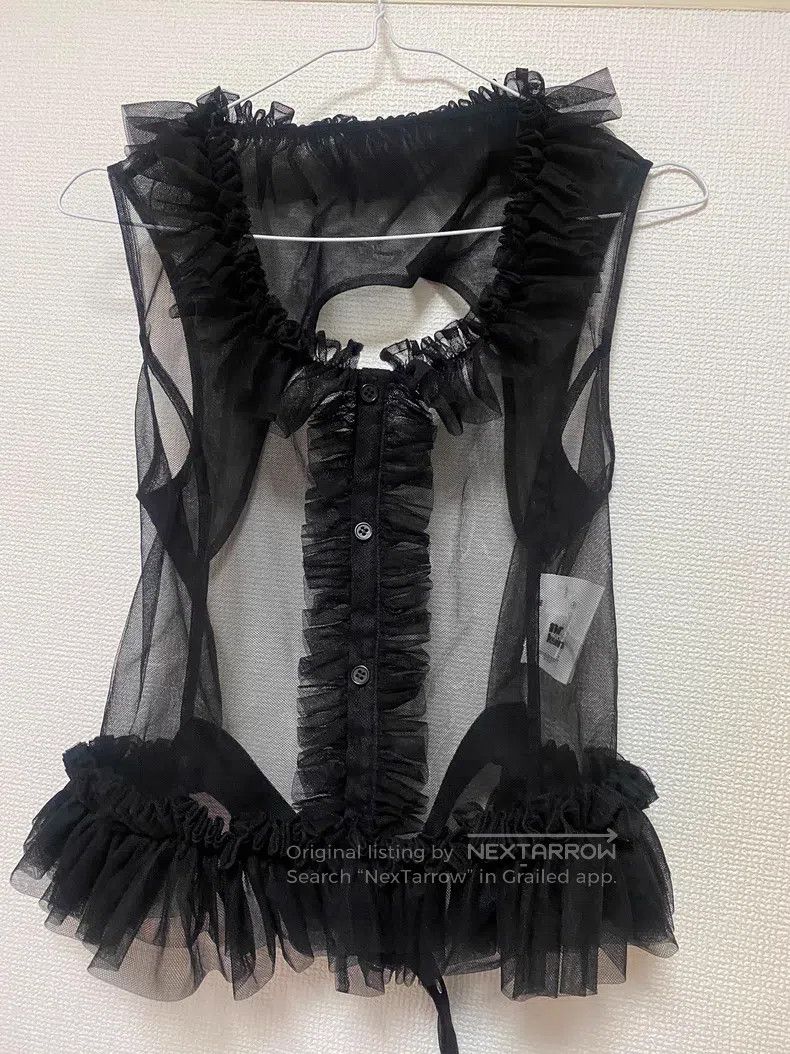 Comme des Garcons Comme Des Garcons Tulle pleated back cut-out vest Size M / US 6-8 / IT 42-44 - 1 Thumbnail