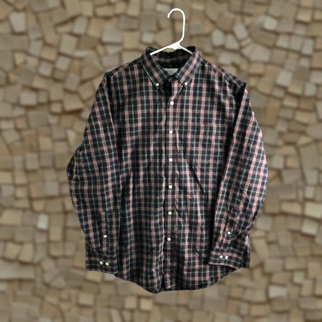 Croft & Barrow Croft & Barrow Mens L Black Plaid Long Sleeve Button-Down Collar Shirt Size US L / EU 52-54 / 3 - 1 Thumbnail