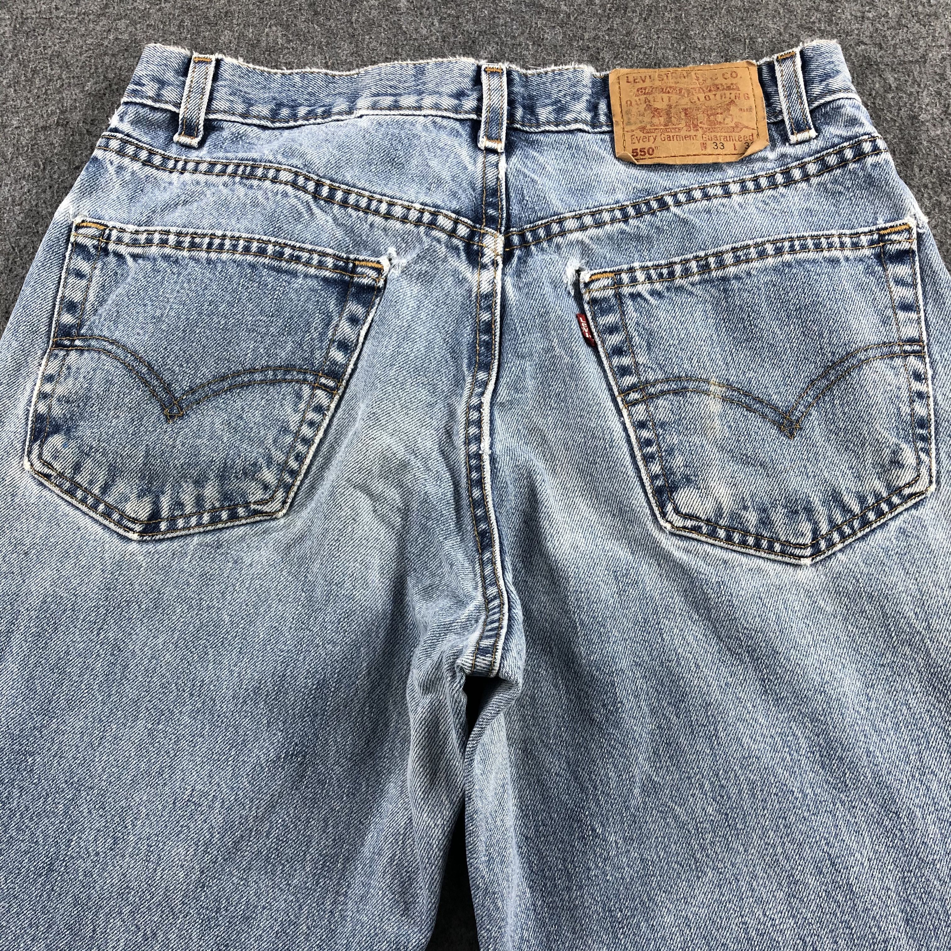 Levi's Vintage 90s Light Wash Levis 550 Jeans-J2221 Size US 31 - 4 Thumbnail
