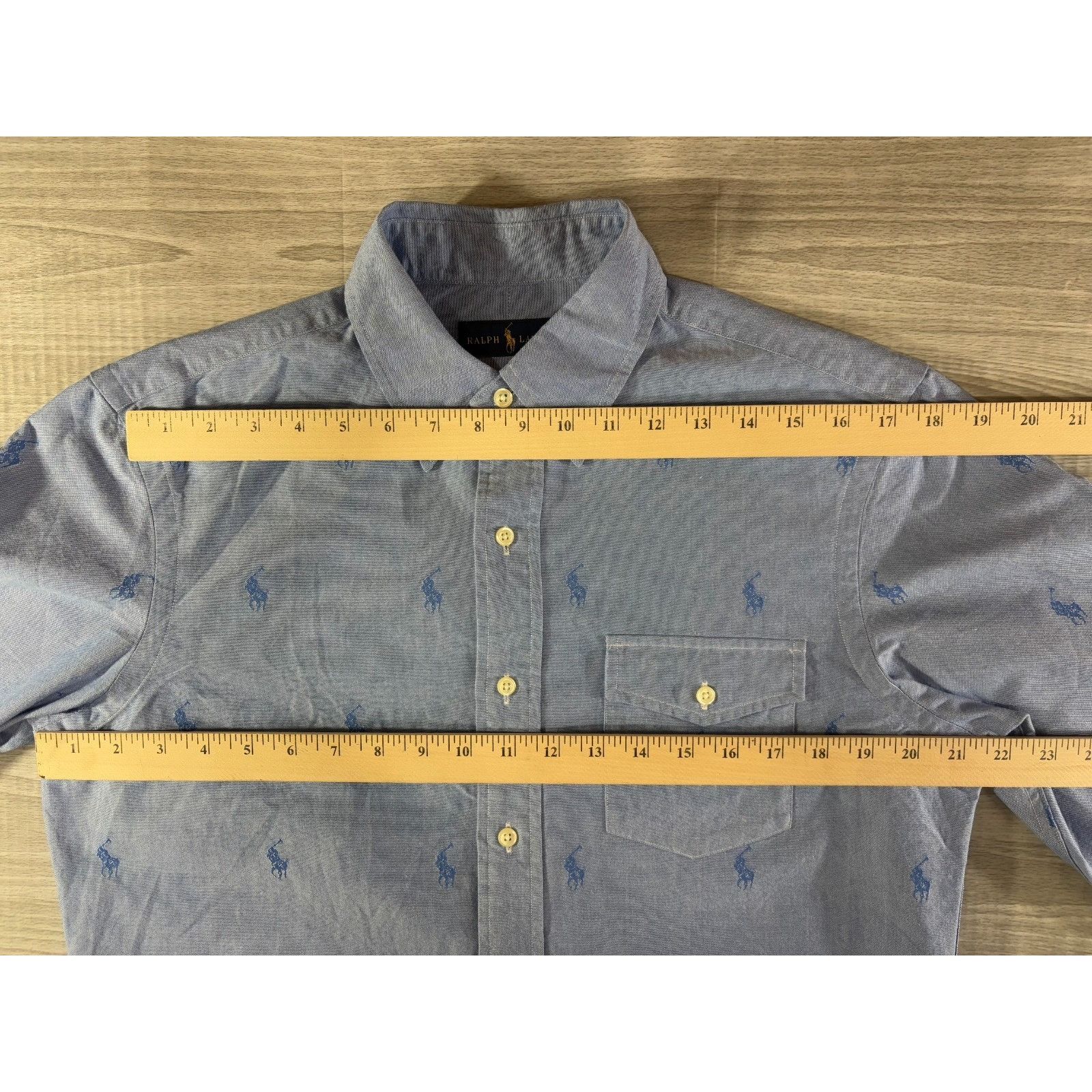 Polo Ralph Lauren Polo Ralph Lauren Embroidered All Over monogram Pony Shirt S Size US M / EU 48-50 / 2 - 10 Thumbnail