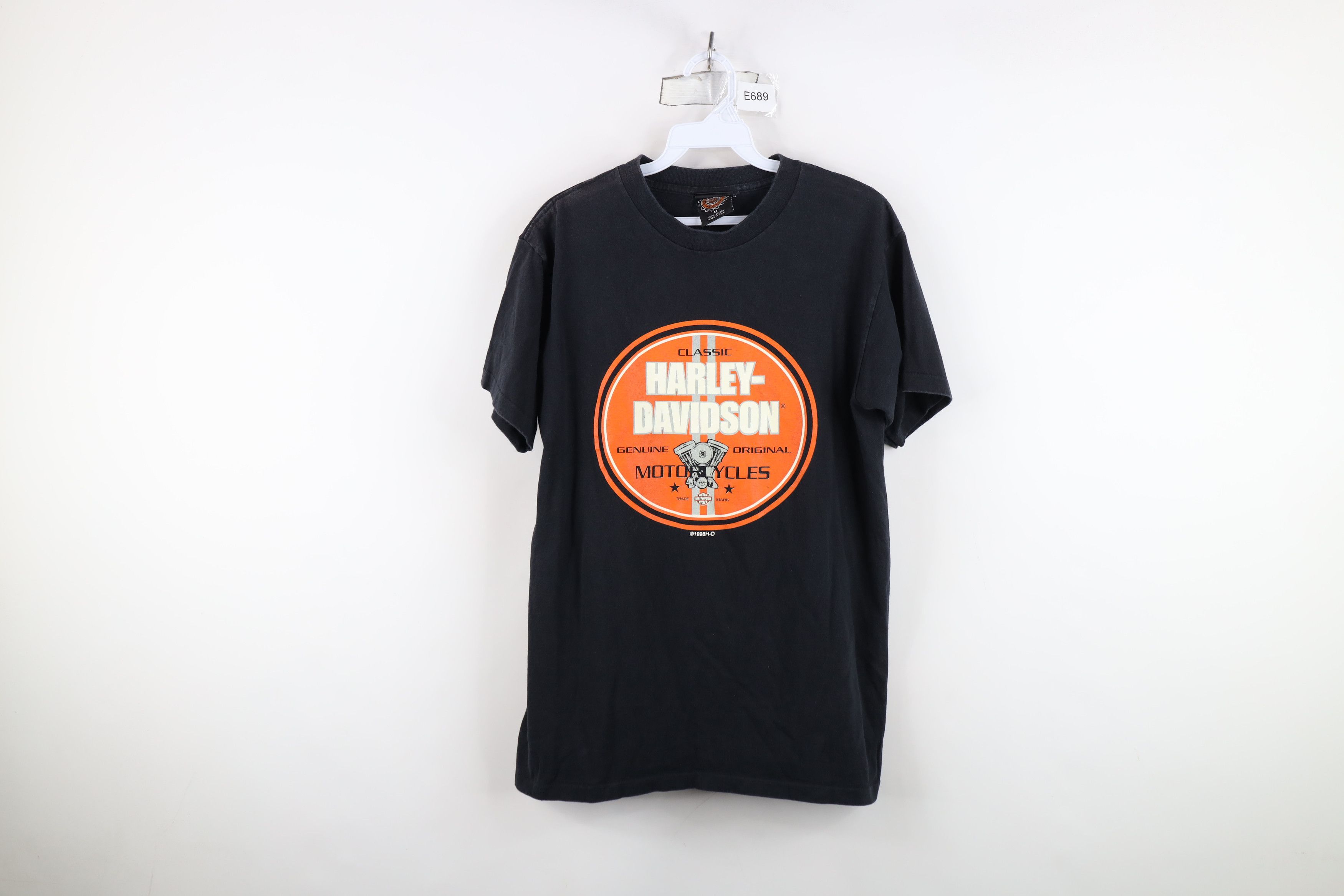 Harley Davidson Vintage 90s Harley Davidson Spell Big Logo T-Shirt Black USA Size US M / EU 48-50 / 2 - 1 Thumbnail