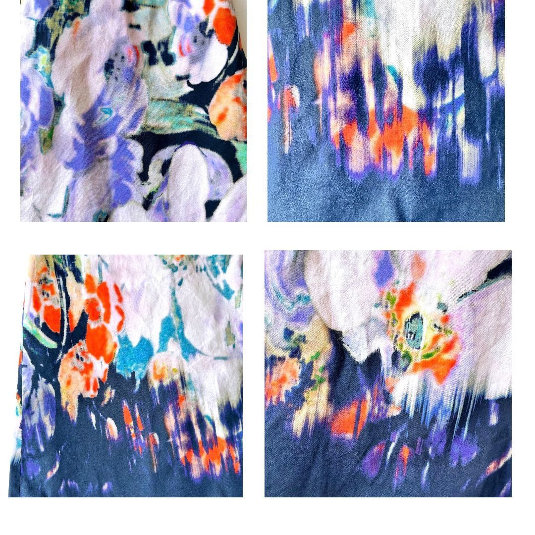 Elie Tahari × Nordstrom Elie Tahari Nordstrom Watercolor Skirt Size 12 A Line Zip Size 32" / US 10 / IT 46 - 9 Thumbnail