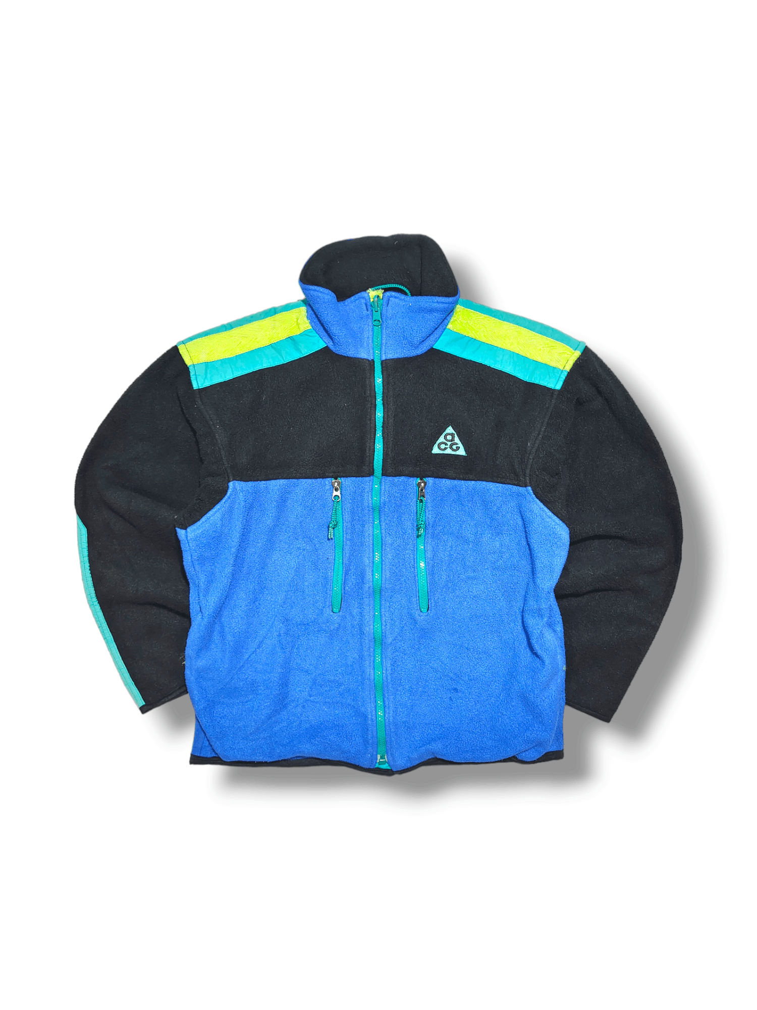 image of Vintage 1989 Nike Acg Makalu Fleece Jacket in Blue, Men's (Size Small)