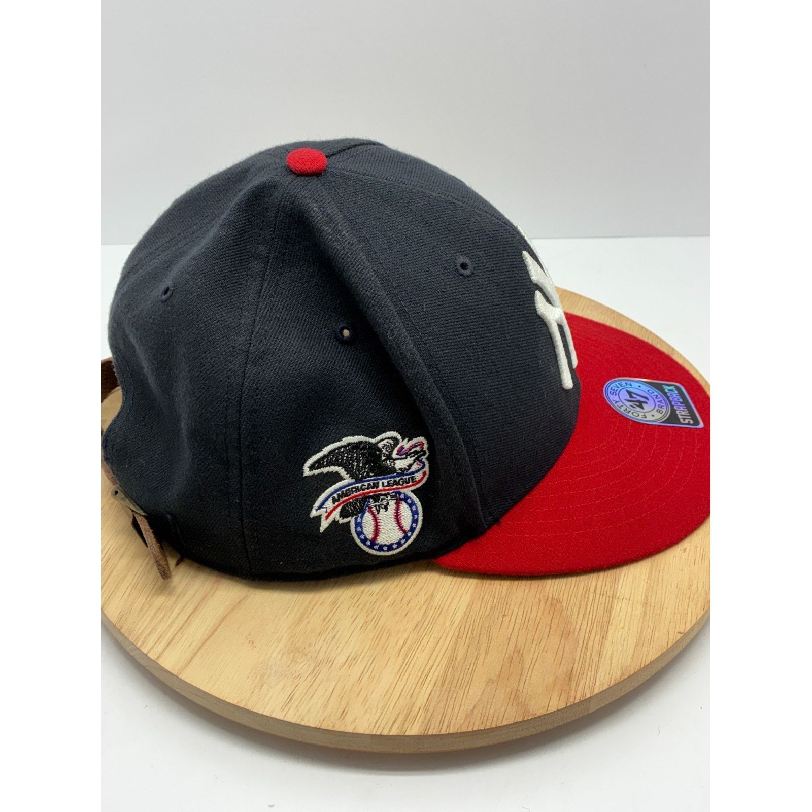 47 Brand New York Yankees 47 Brand Strapback Hat Black Red MLB Size ONE SIZE - 8 Thumbnail