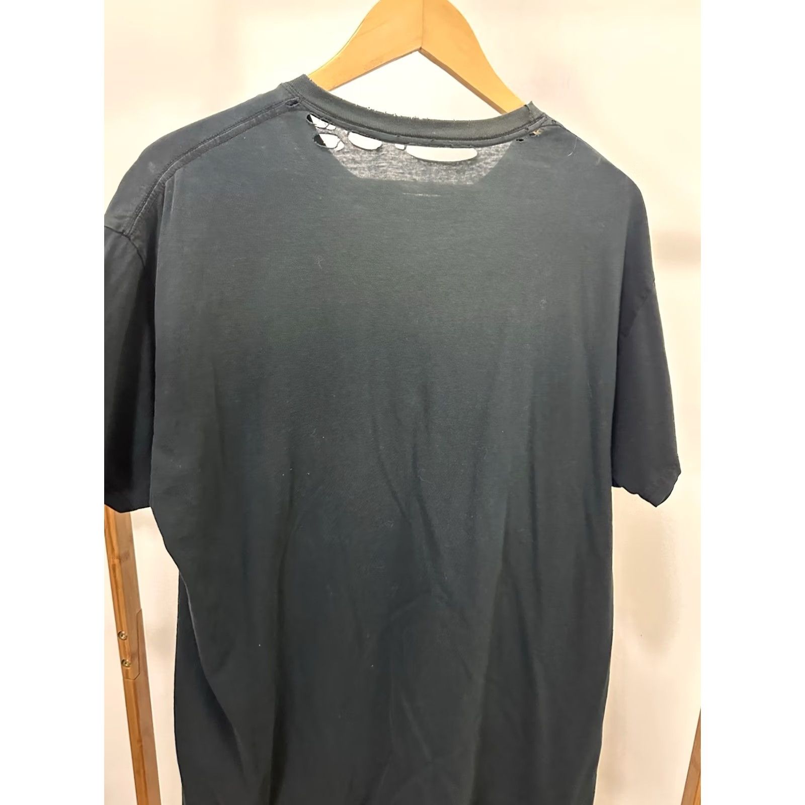 Vintage VTG Cotton T-Shirt XL Pocket Distressed Thrashed Worn Threadbare BOXY Grunge Size US XL / EU 56 / 4 - 3 Thumbnail