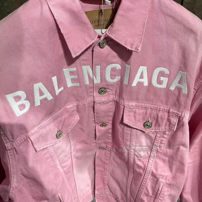 Balenciaga Balenciaga White Letter Logo Denim Jacket Size XS / US 0-2 / IT 36-38 - 6 Thumbnail