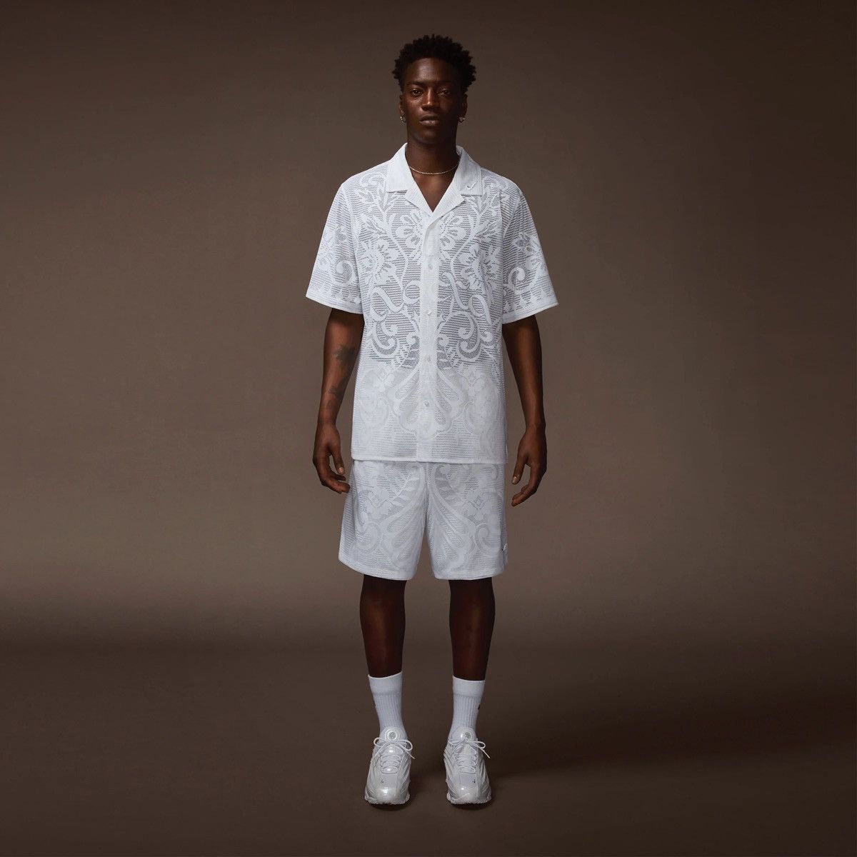 Nike Nocta x Nike Drapers Button Up Tee White + Drapers Shorts | Grailed