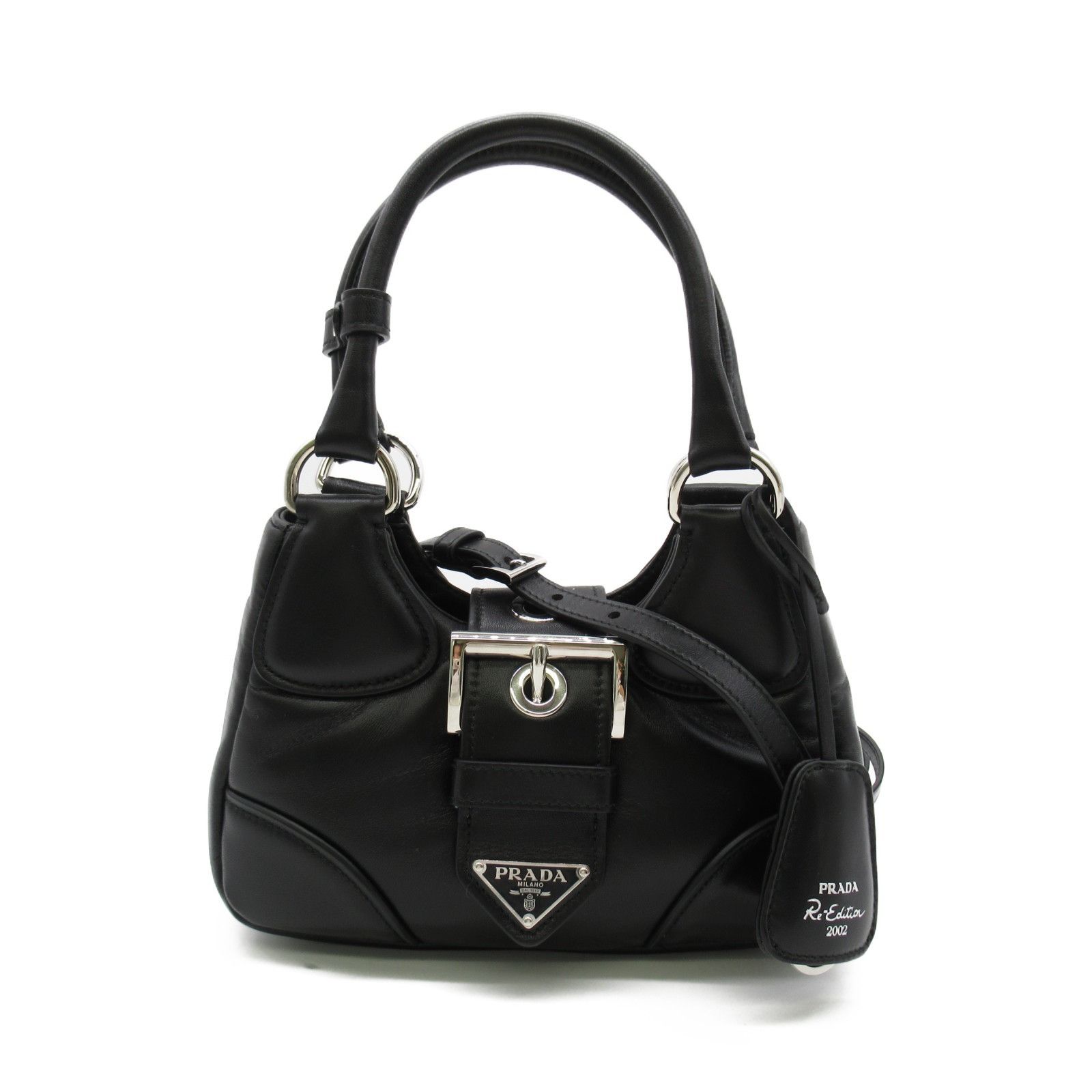 image of Prada Shoulder Bag Leather Black, Women's